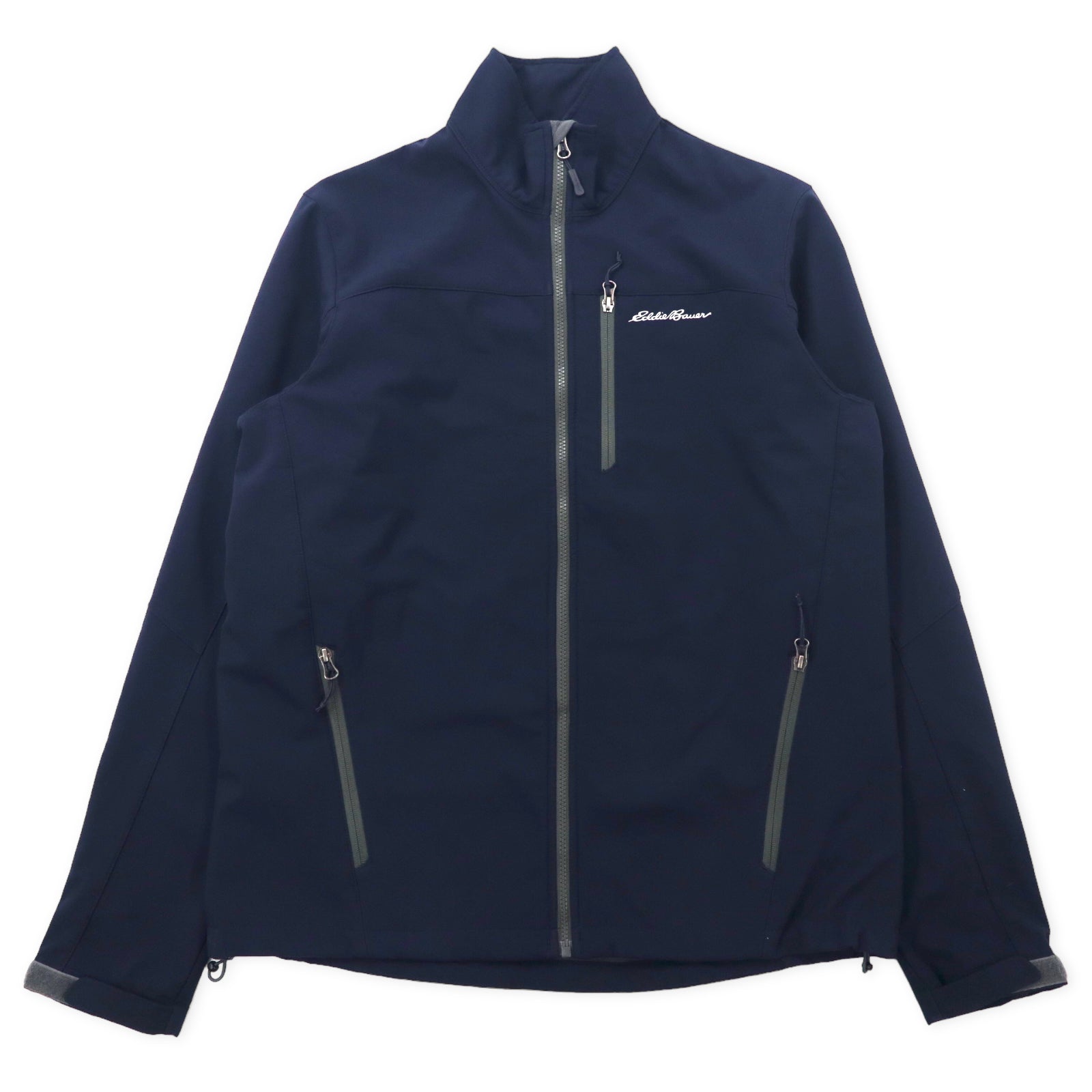 EDDIE BAUER FLEECE Lining Soft Shell Jacket TL Navy Polyester One ...