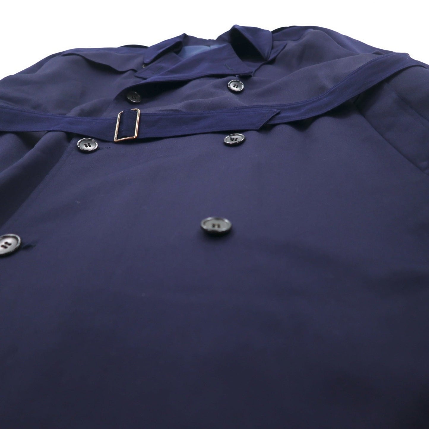 NOIL ダブルブレスト トレンチコート L ネイビー ウール ベルト付き