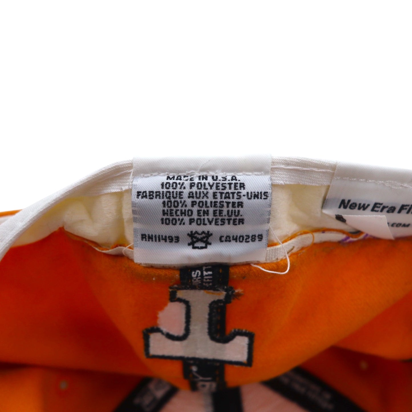 NEW ERA USA Made Baseball Cap 61.5cm Orange Polyester MLB Texas Rangers