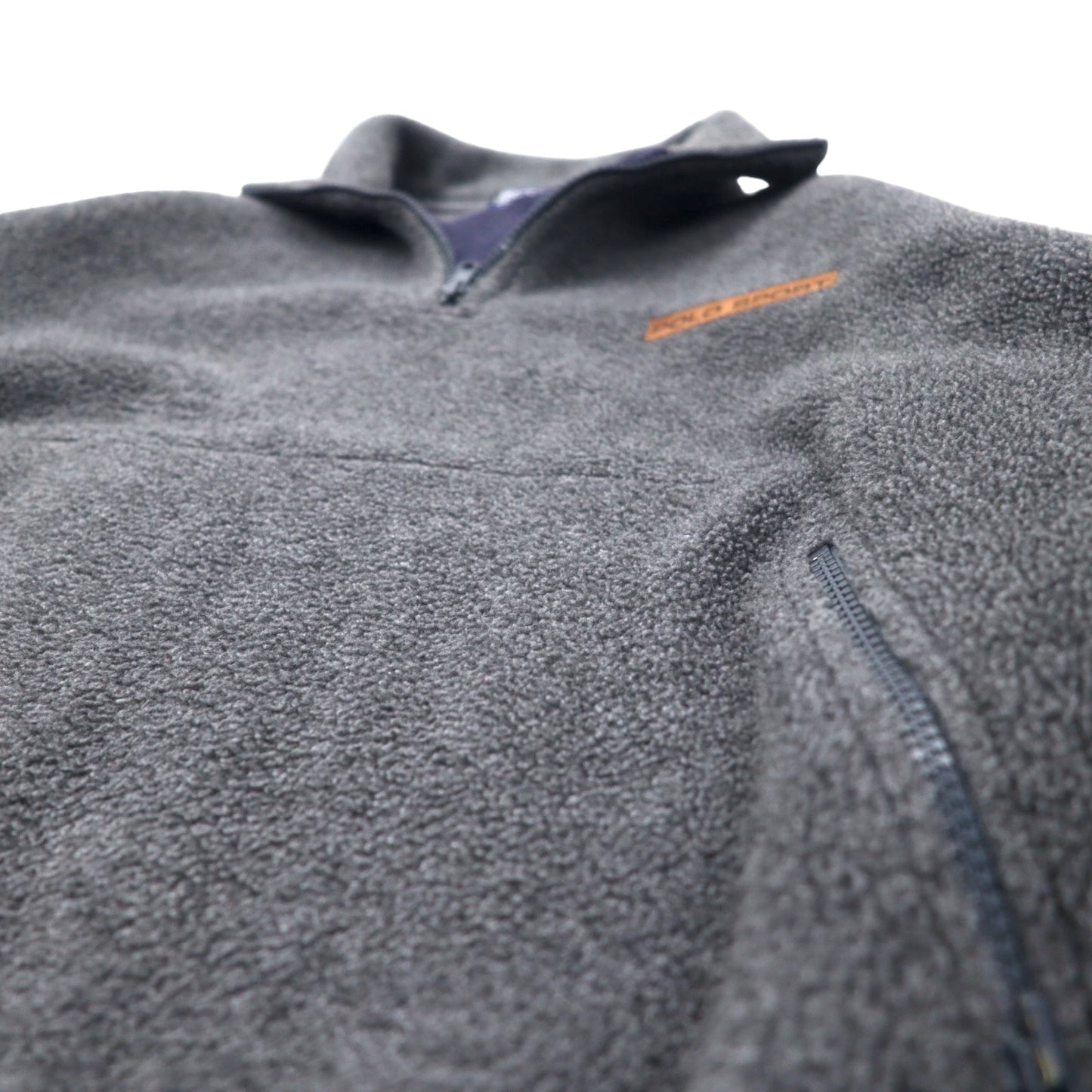 Polo by Ralph Lauren カナダ製 ハーフジップ フリースジャケット L グレー ポリエステル