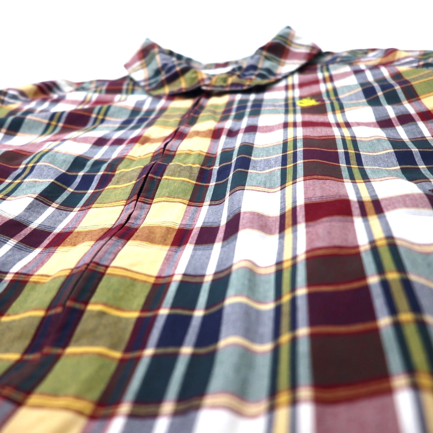 nautica 90s swing top Harrington jacket L multicolor check cotton one point logo embroidery