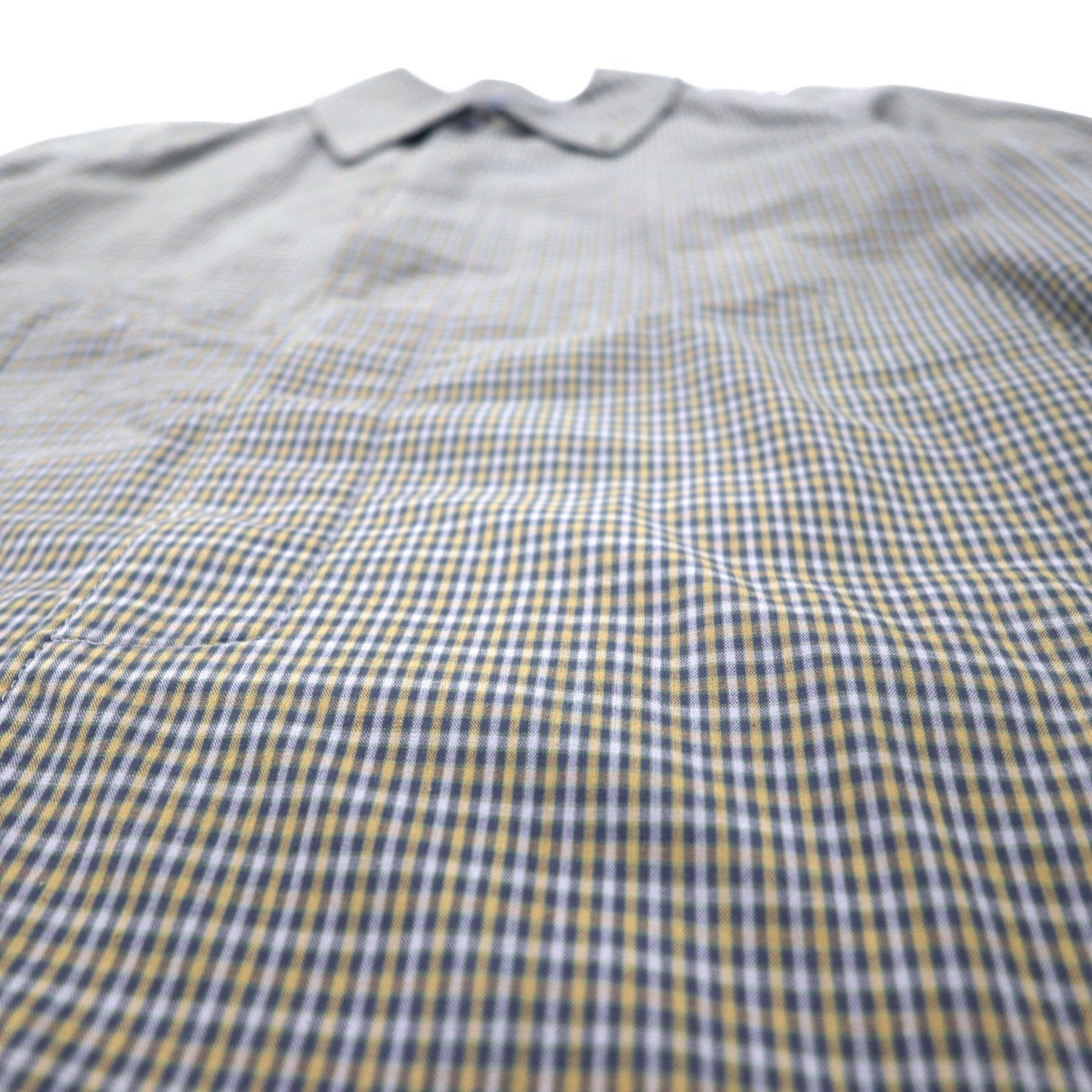 McGREGOR 90年代 ステンカラーコート L グレー グレンチェック コットン 日本製