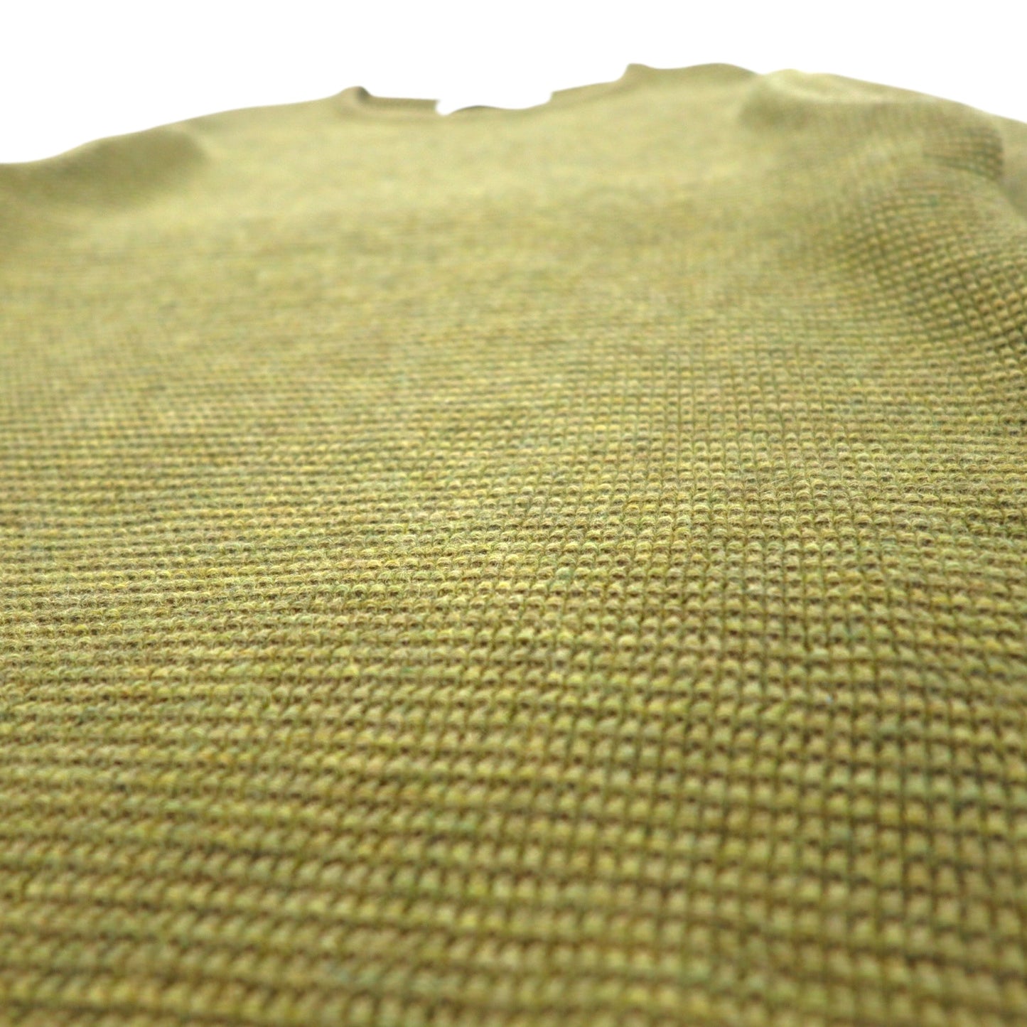 SUBTLE ( Silver and Gold ) ワッフル ニット セーター S カーキ サイドスリット 06-6226-8125 日本製