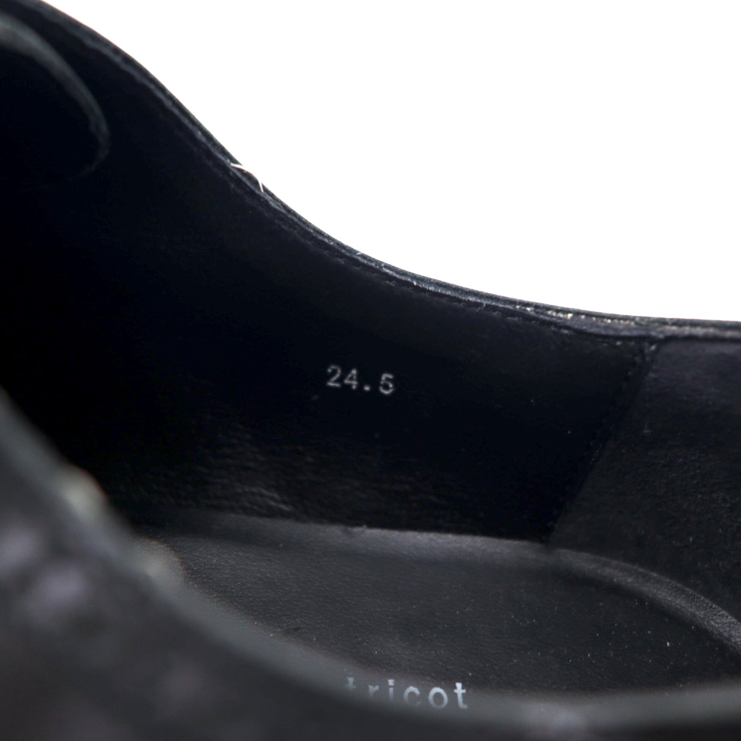 tricot COMME des GARCONS ウイングチップ メダリオンシューズ 24.5cm ブラック レザー 日本製