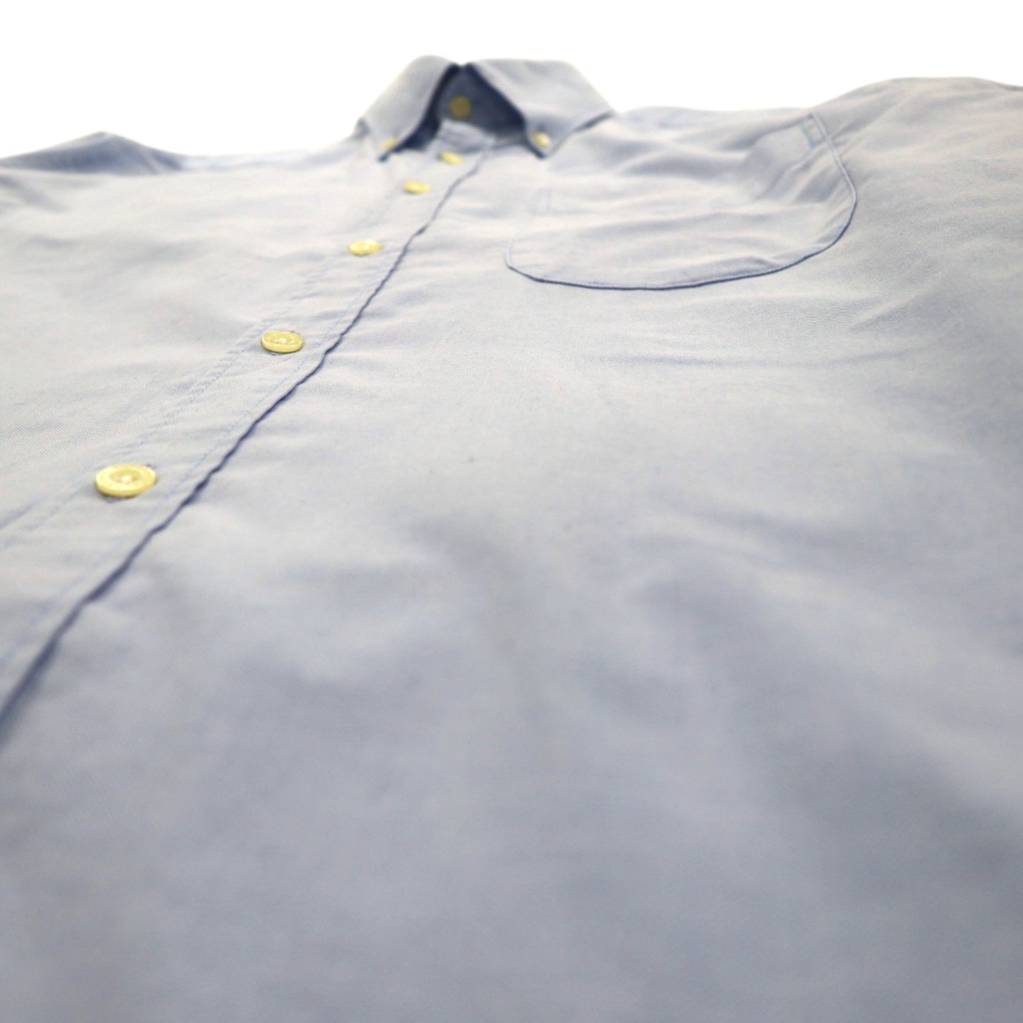 BURBERRY イギリス製 オックスフォード ボタンダウンシャツ M ブルー ノバチェック切替 ワンポイントロゴ刺繍