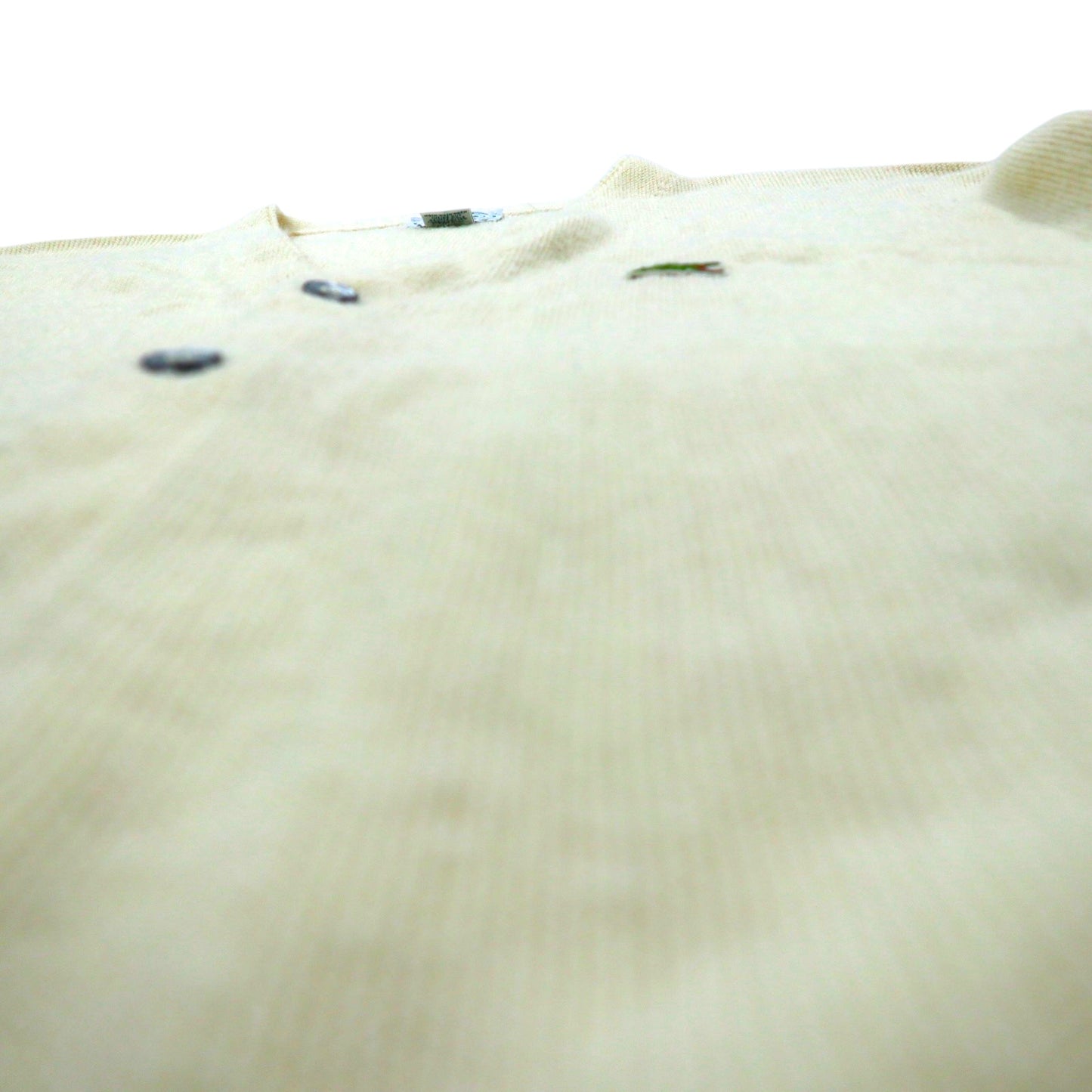 IZOD LACOSTE 80年代 USA製 Vネック ニット カーディガン XL アクリル ワンポイントロゴ