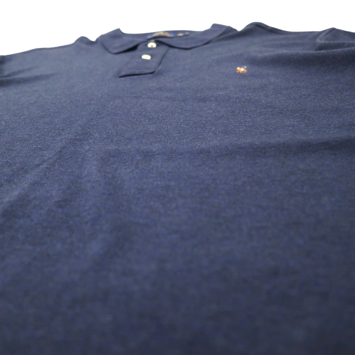 POLO RALPH LAUREN ピマ ソフトタッチ ポロシャツ XXL ネイビー コットン スモールポニー 刺繍