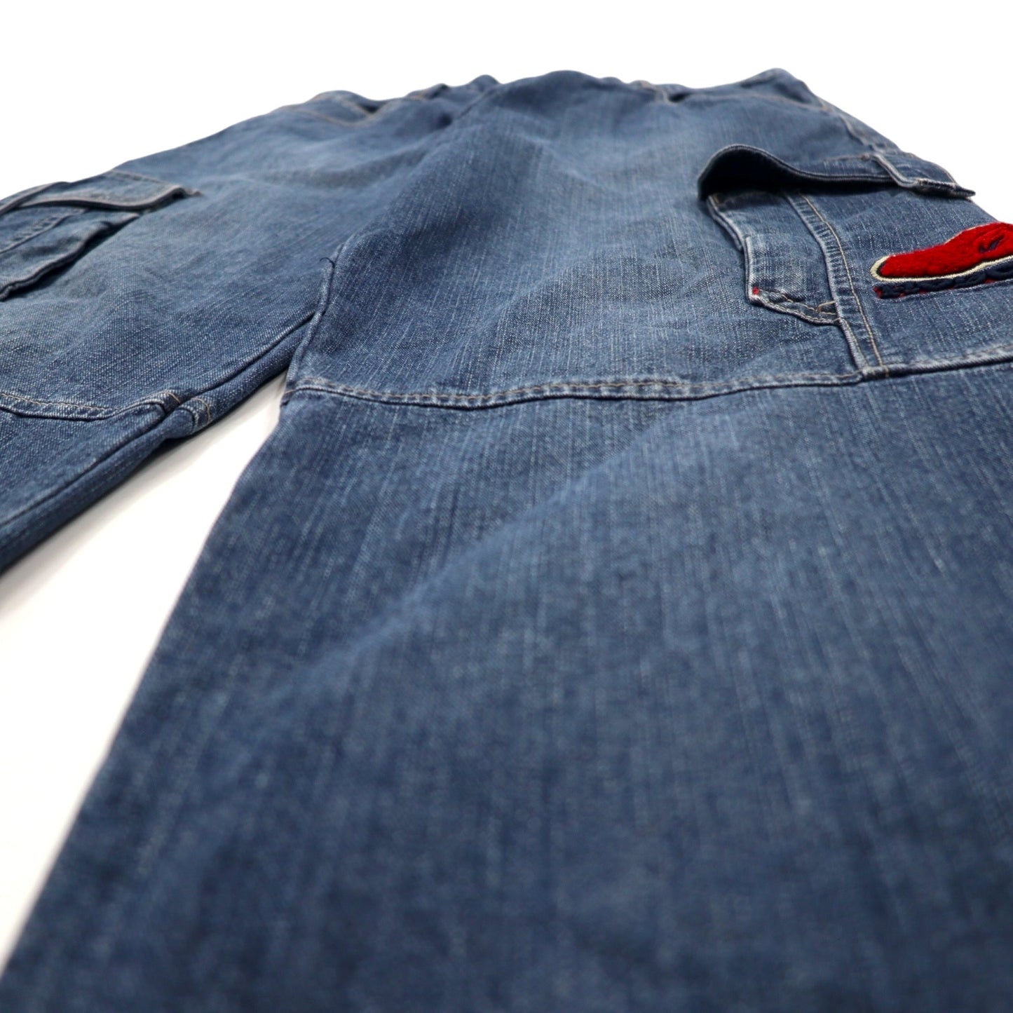 HOBO DNM 90年代 バギー ワイド デニム カーゴパンツ 86 ブルー コットン