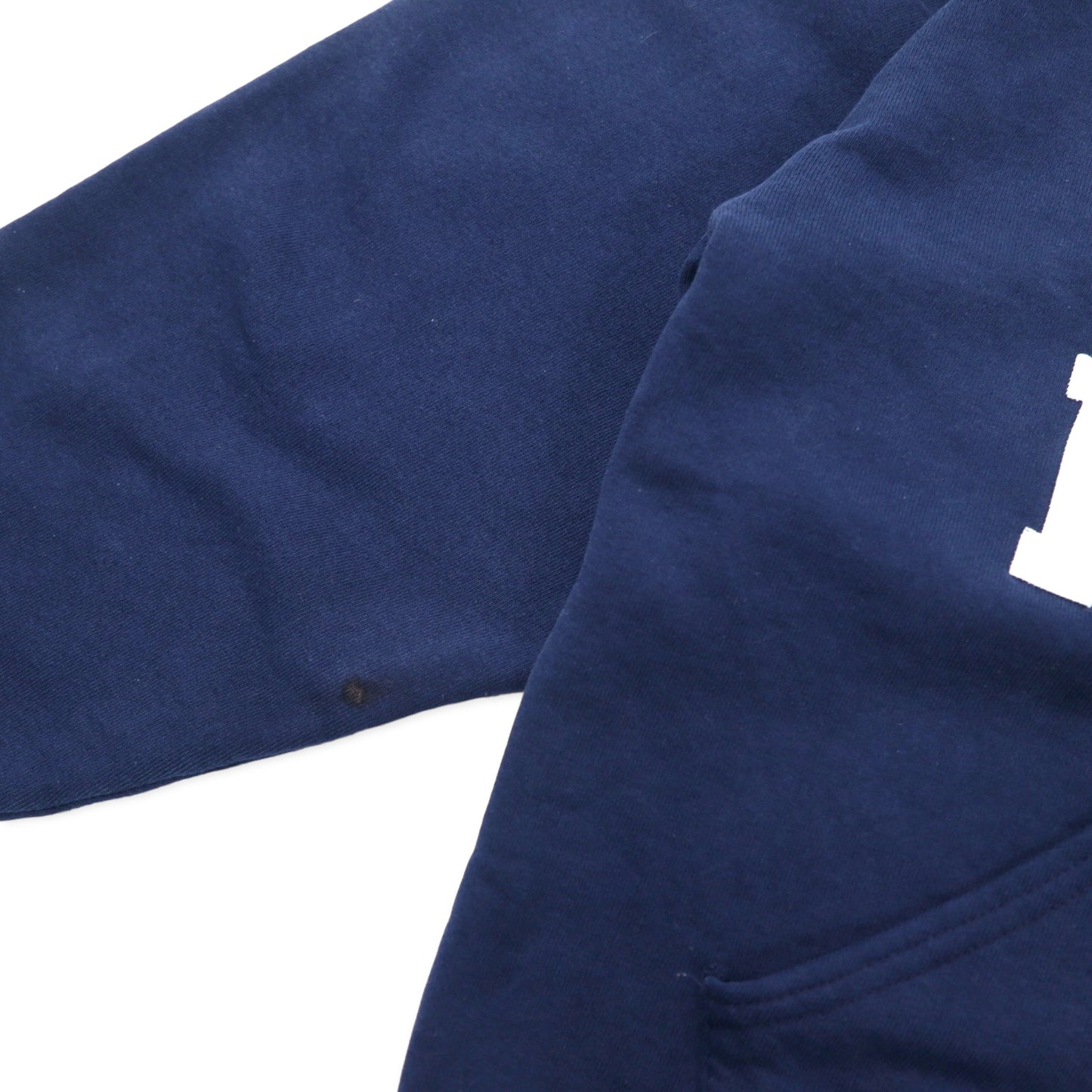 RUSSELL ATHLETIC USA製 90年代 カレッジ プルオーバーパーカー L ネイビー コットン S.P.U. HOCKEY