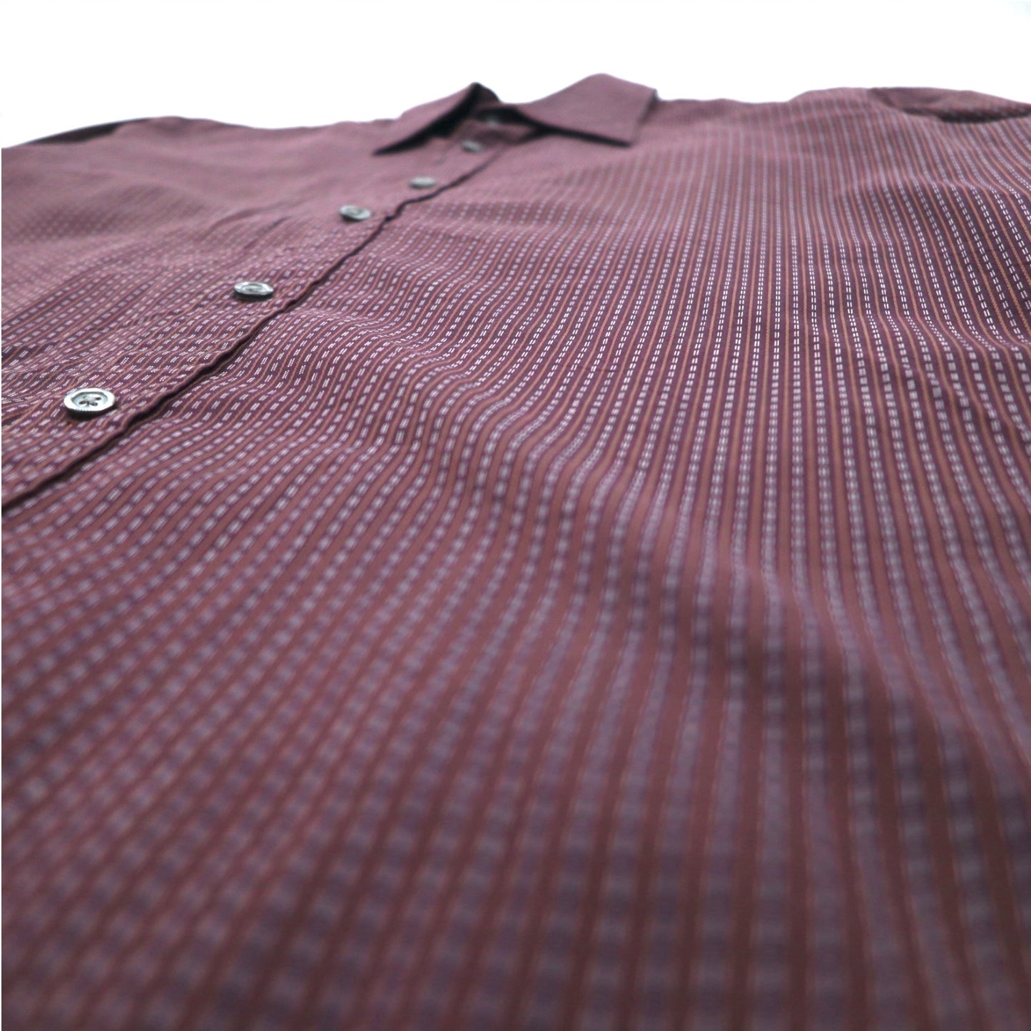 HUGO BOSS dress shirt L, burgundy, cotton, small pattern