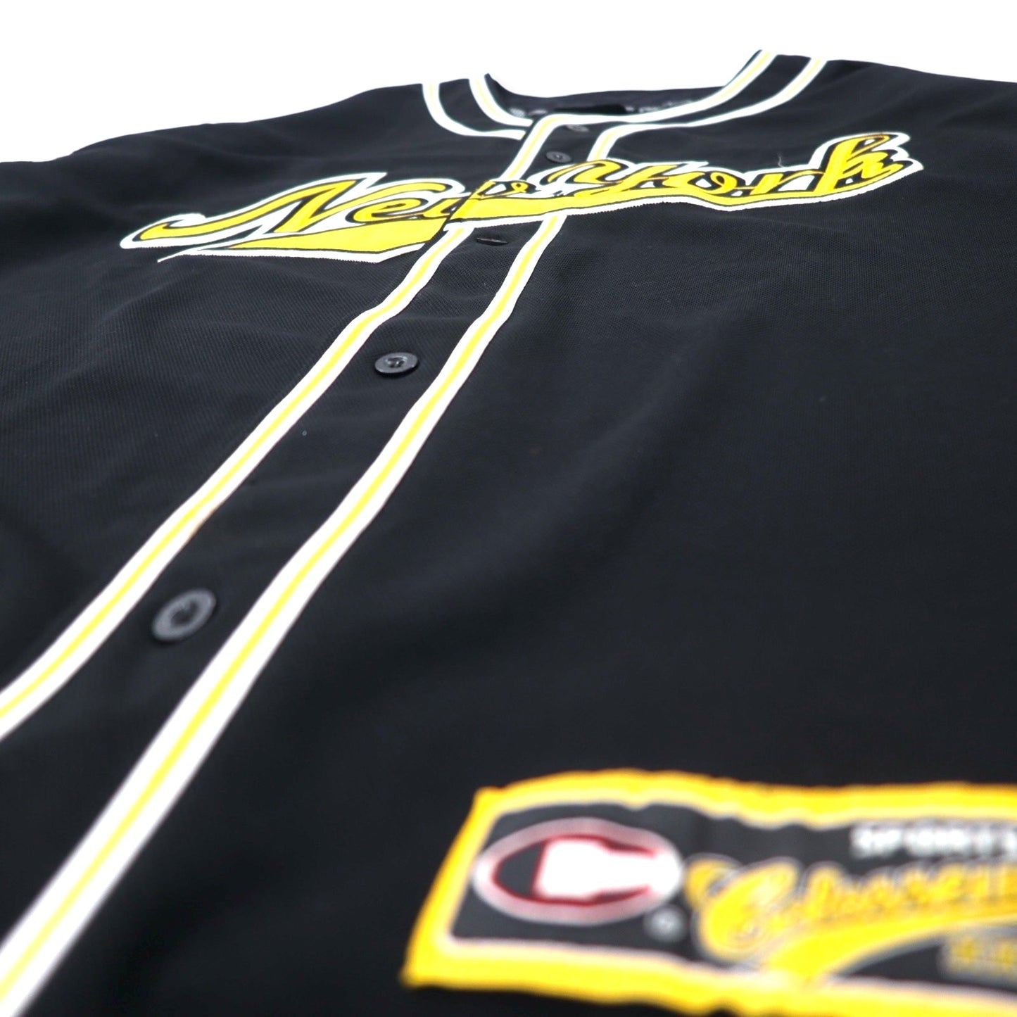 Colosseum SPORT 90s Baseball Shirt XXL Black Polyester NEW YORK Big Size