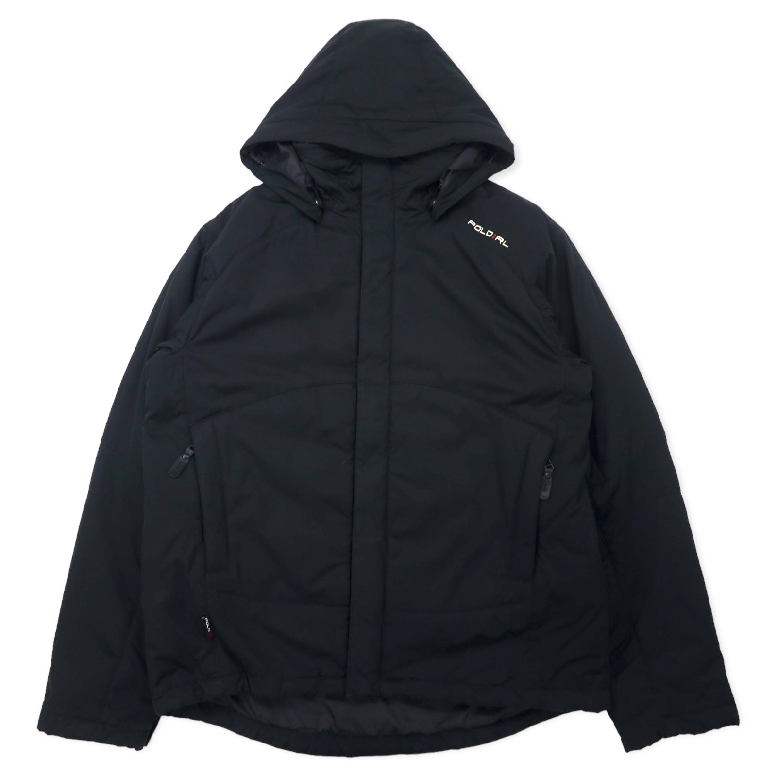 POLO BY RALPH LAUREN 3WAY PUFFER JACKET Cotton L Black Polyester Quilted  Liner Detachable Hoodie Detachable Trooper Trooper JACKET JACKET – 日本然リトテ