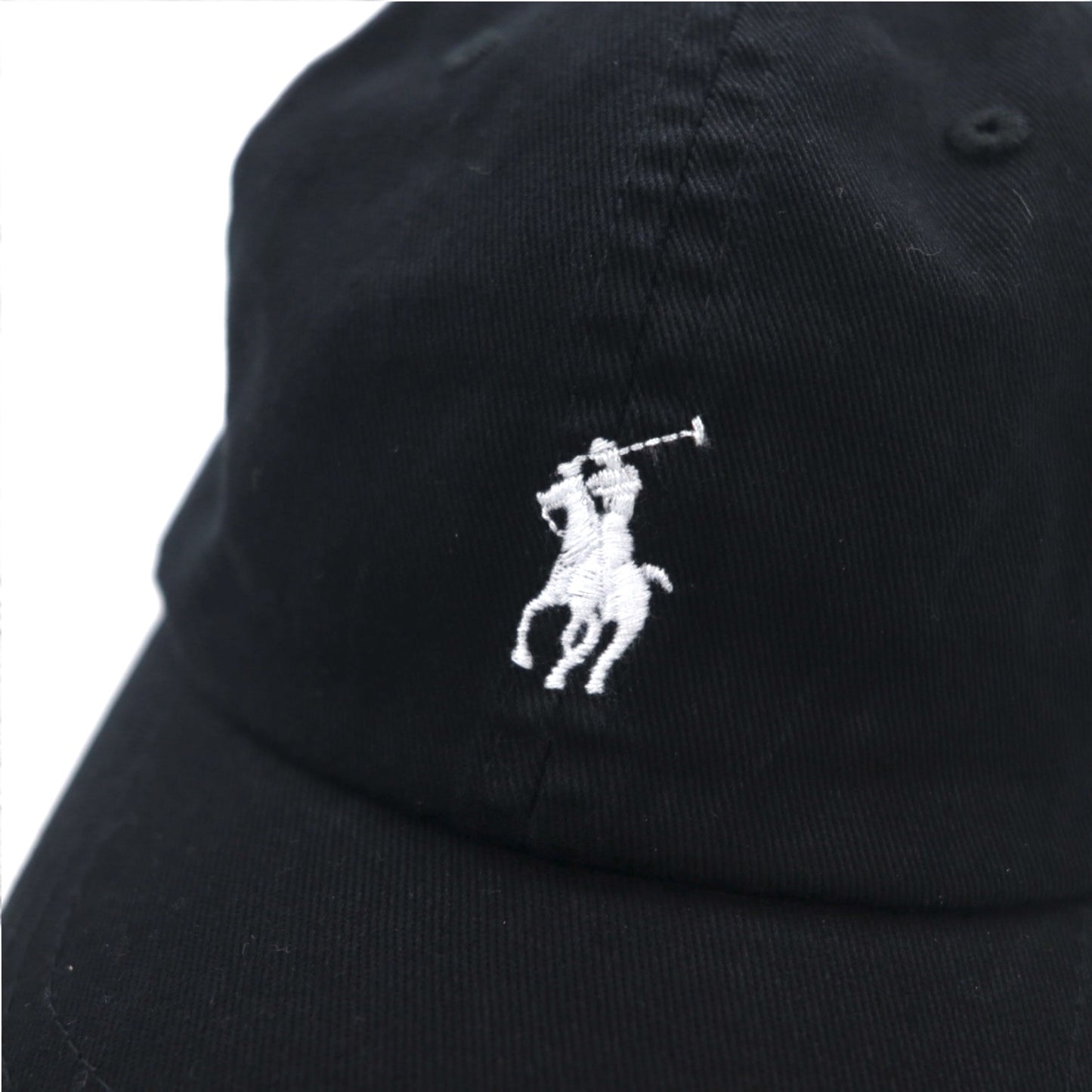 POLO RALPH LAUREN 6パネルキャップ 59cm ブラック コットン スモールポニー刺繍