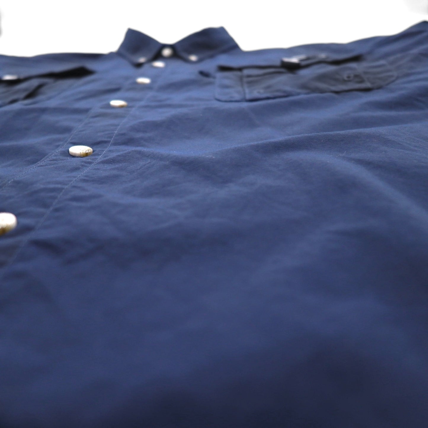 Columbia PFG Bahama II Short Sleeve Fishing Shirt, Size XL, Navy Nylon, OMNI-SHADE, FM7047