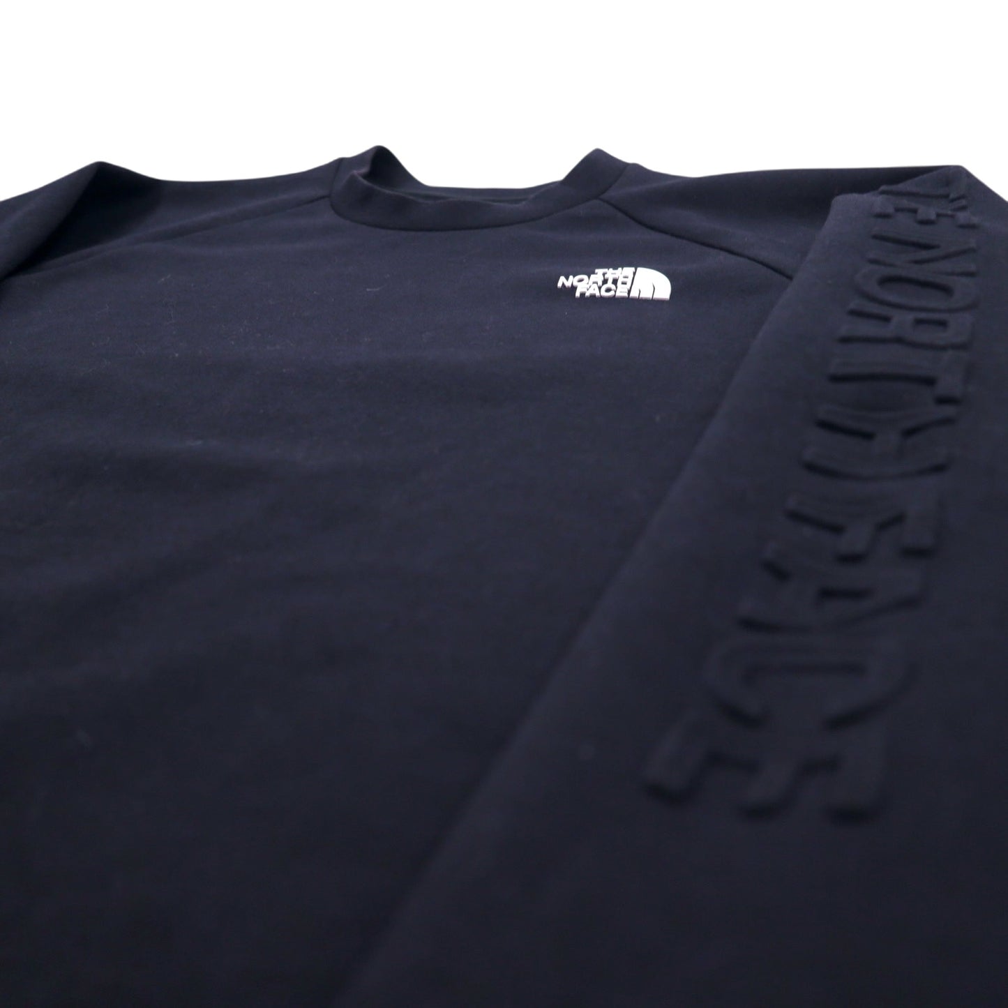 THE NORTH FACE テックエアー スウェット M ブラック ポリエステル レーヨン 袖ロゴ Tech Air Sweat Crew NT12087