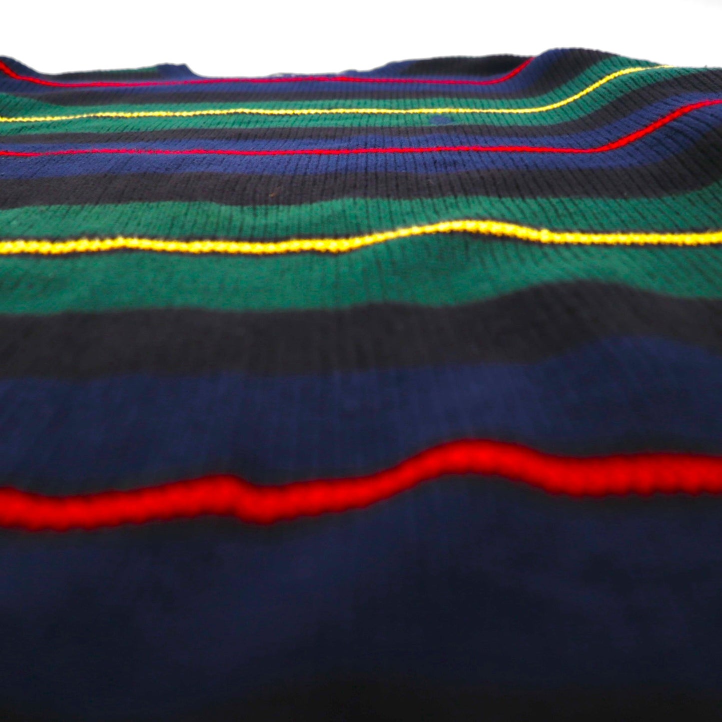 NAUTICA 90年代 ニット セーター 2XL マルチカラー コットン ボーダー ビッグサイズ