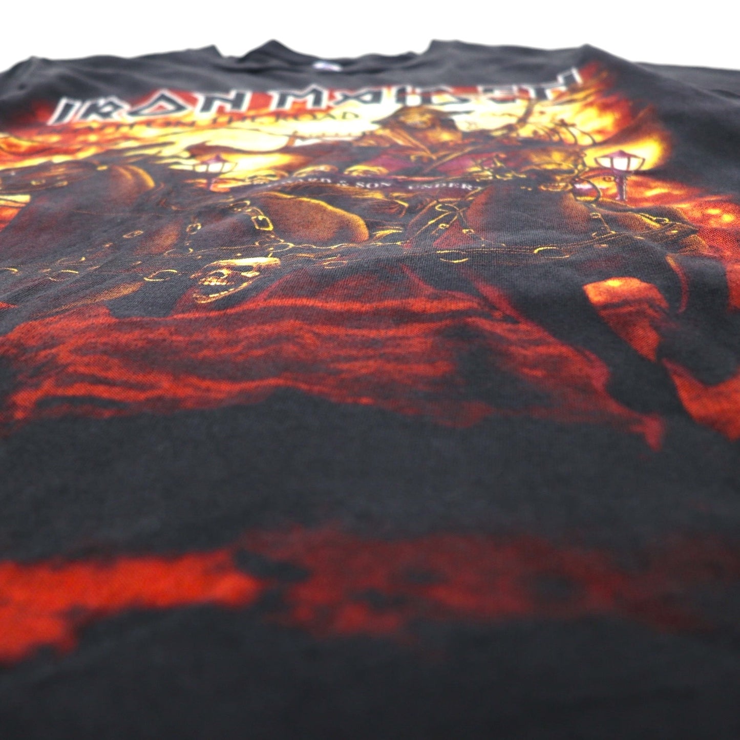 IRON MAIDEN Rock Band T-Shirt, Size M, Black, DEATH ON THE ROAD, Double-Sided Print, AAA Body, Made in Mexico