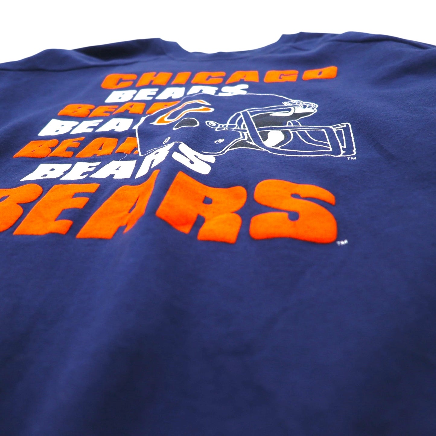 USA製 90年代 NFL ビッグサイズ スウェット 4XL ネイビー 裏起毛 CHICAGO BEARS フットボール GARAN