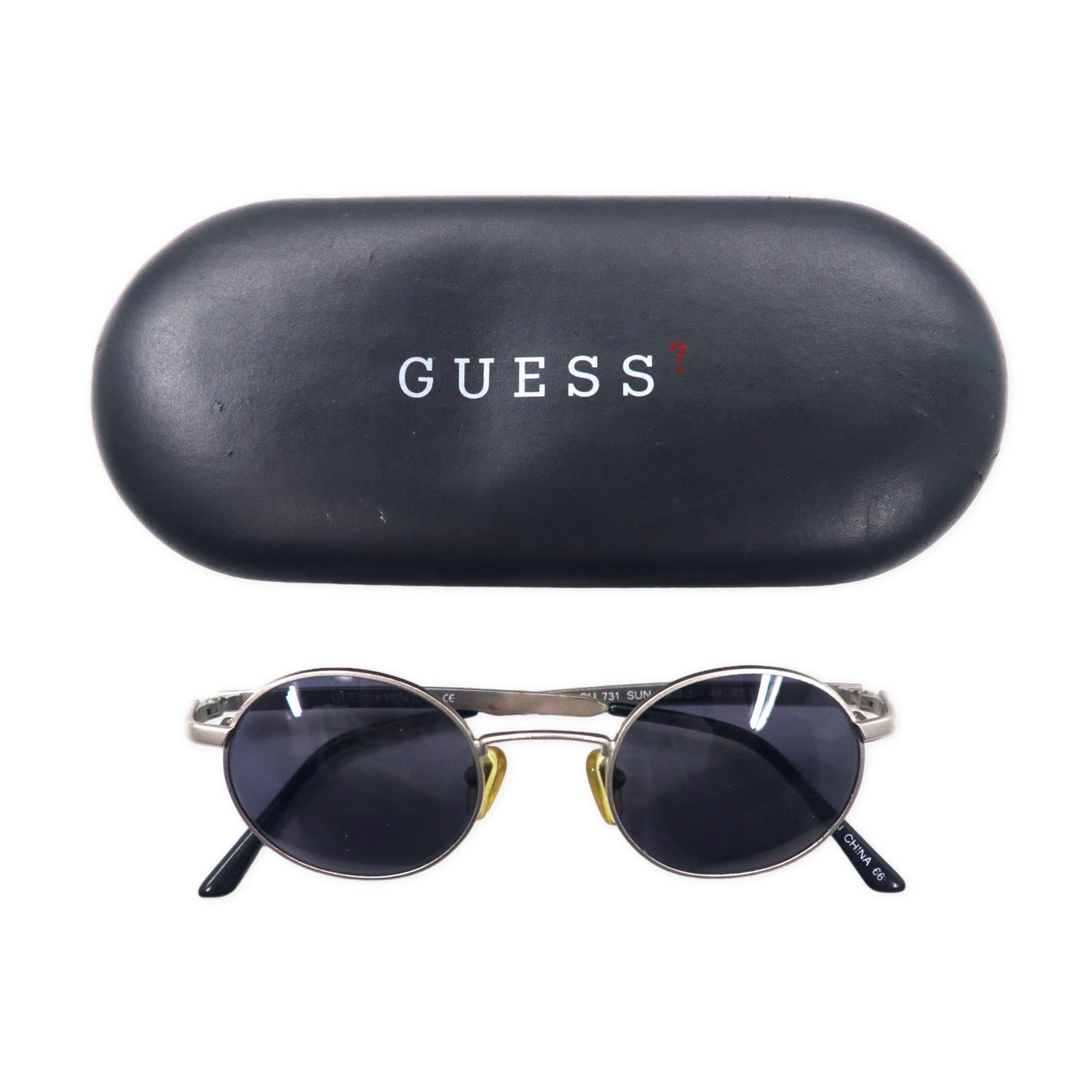 GUESS メタルフレーム サングラス ラウンド シルバー GU 731 SUN 302-3 44-21-135