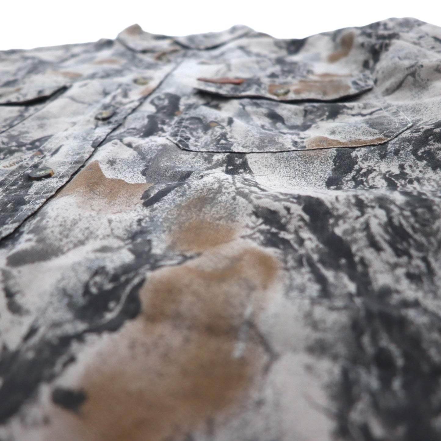 Woolrich 90年代 リアルツリーカモ ボタンダウン ワークシャツ L グレー コットン