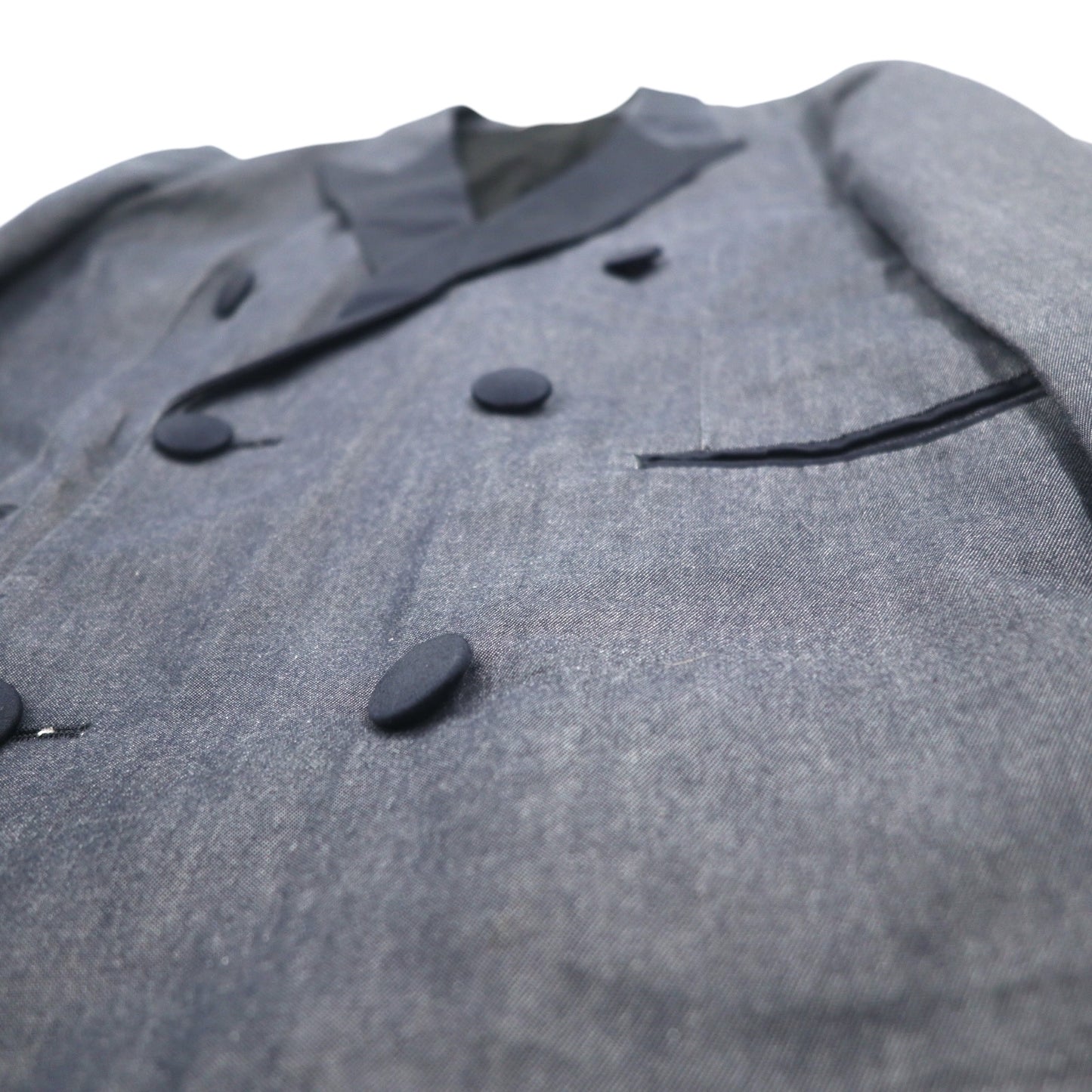 TOMORROWLAND ダブル テーラードジャケット ピークドラペル ブレザー S グレー EXTRA EGYPTIAN COTTON