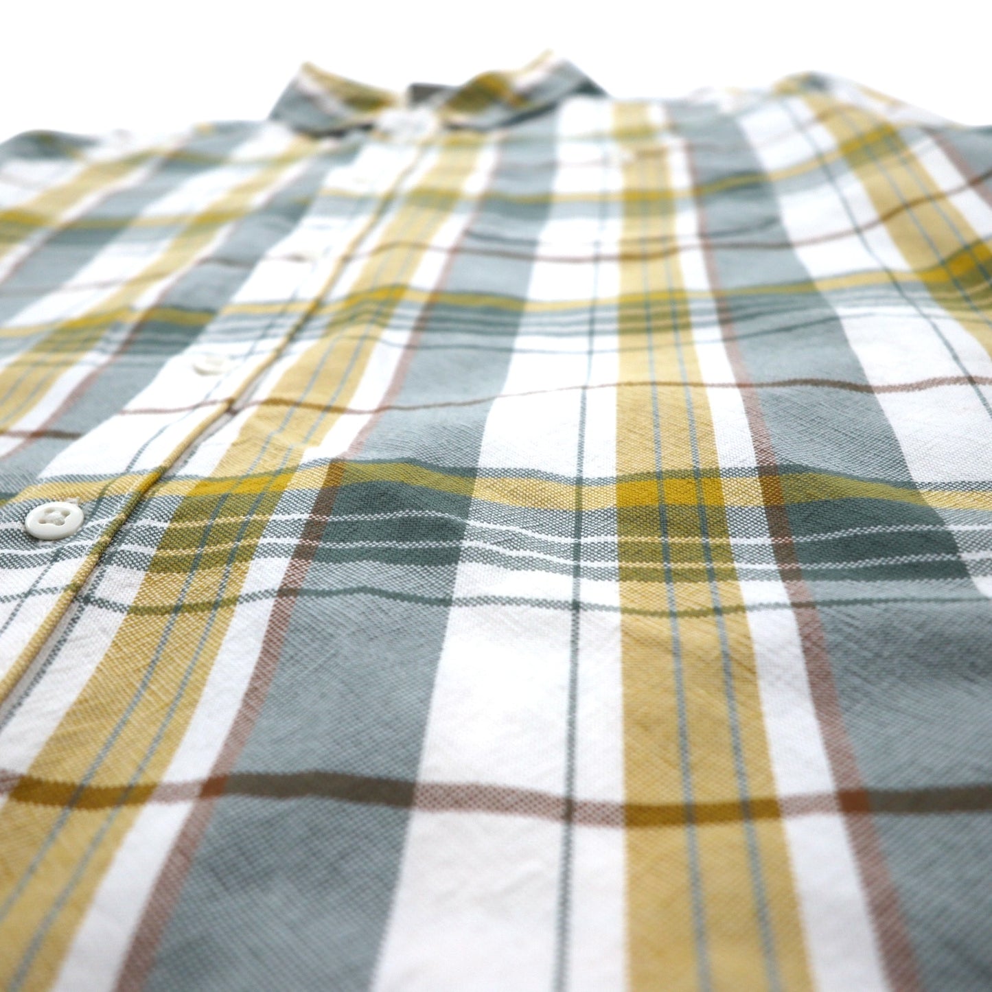 THE NORTH FACE Check Shirt L Green White Cotton US Standard Hayden Pass 2.0 Shirt NF0A55U8