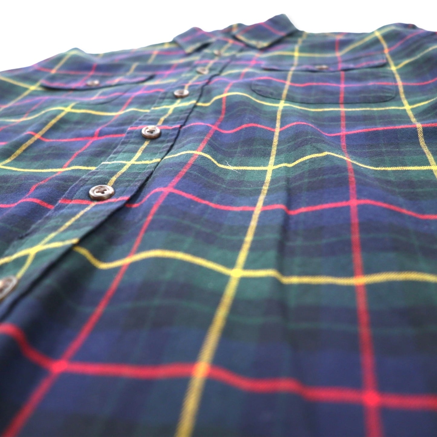 Ralph Lauren ブラックウォッチ ボタンダウンシャツ L グリーン チェック コットン