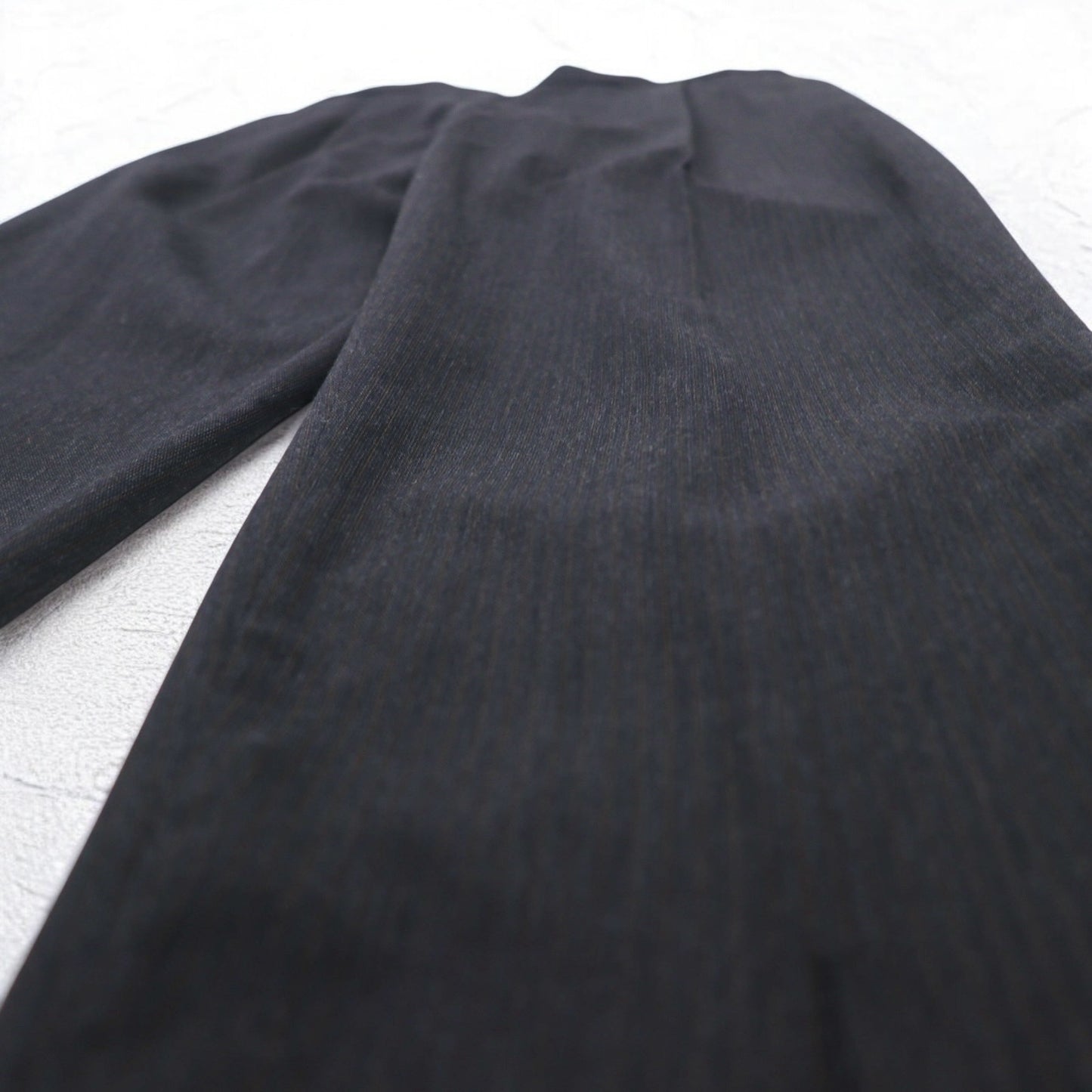 SOUMO タック ワイド スラックス パンツ M グレー ウール スリット 日本製