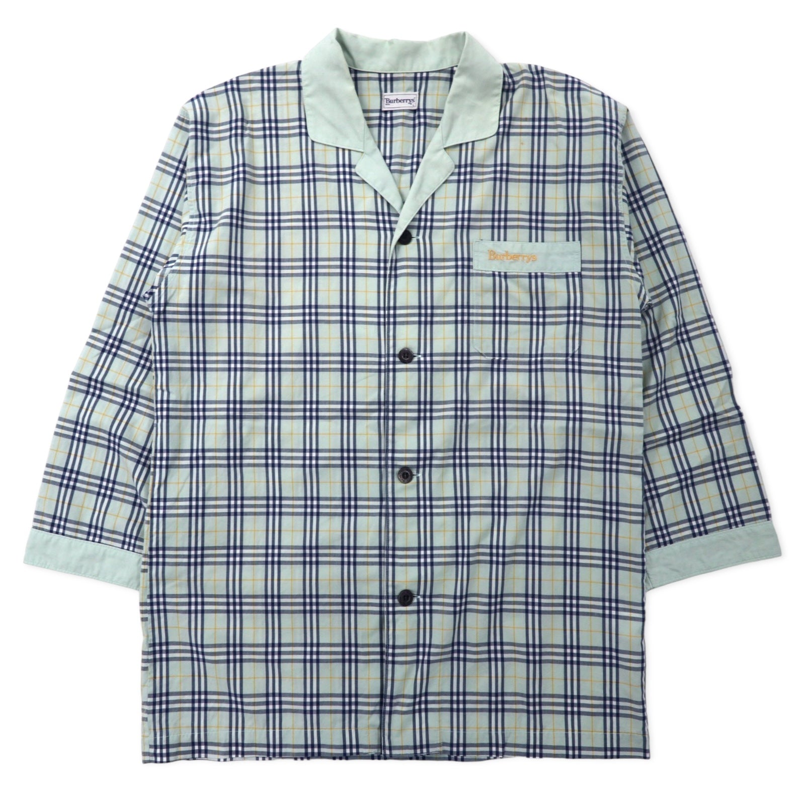 Burberrys オールド ノバチェック オープンカラー パジャマシャツ L 