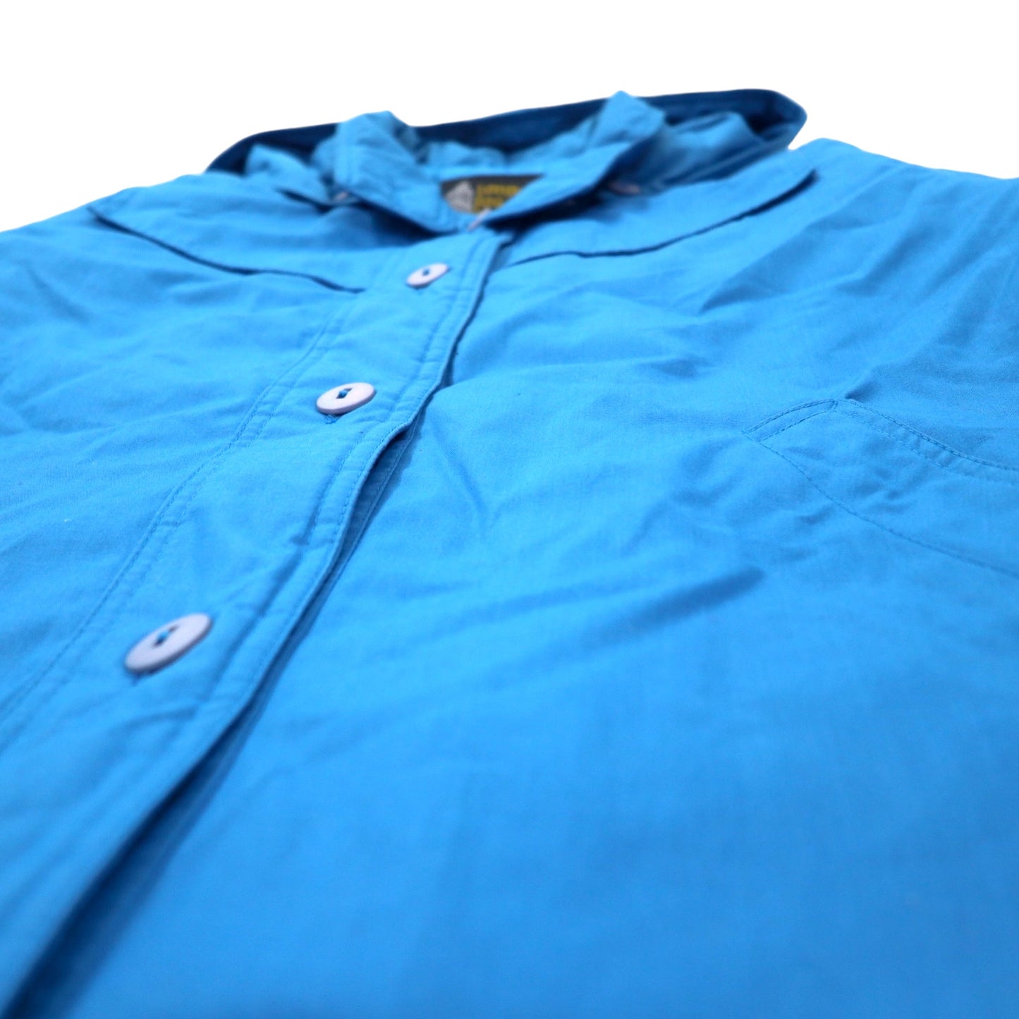 LONDON FOG インサレーション ステンカラーコート 10 ブルー ポリエステル 中綿 フード着脱式