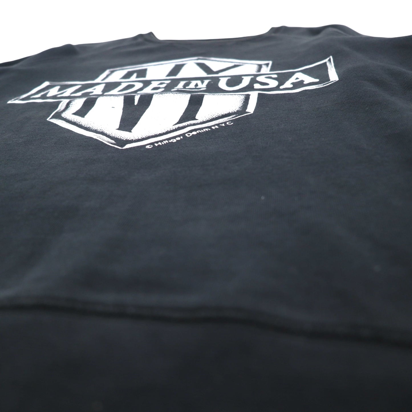 HILFIGER DENIM ( TOMMY HILFIGER ) NYプリント スウェット L ブラック people's place original トルコ製