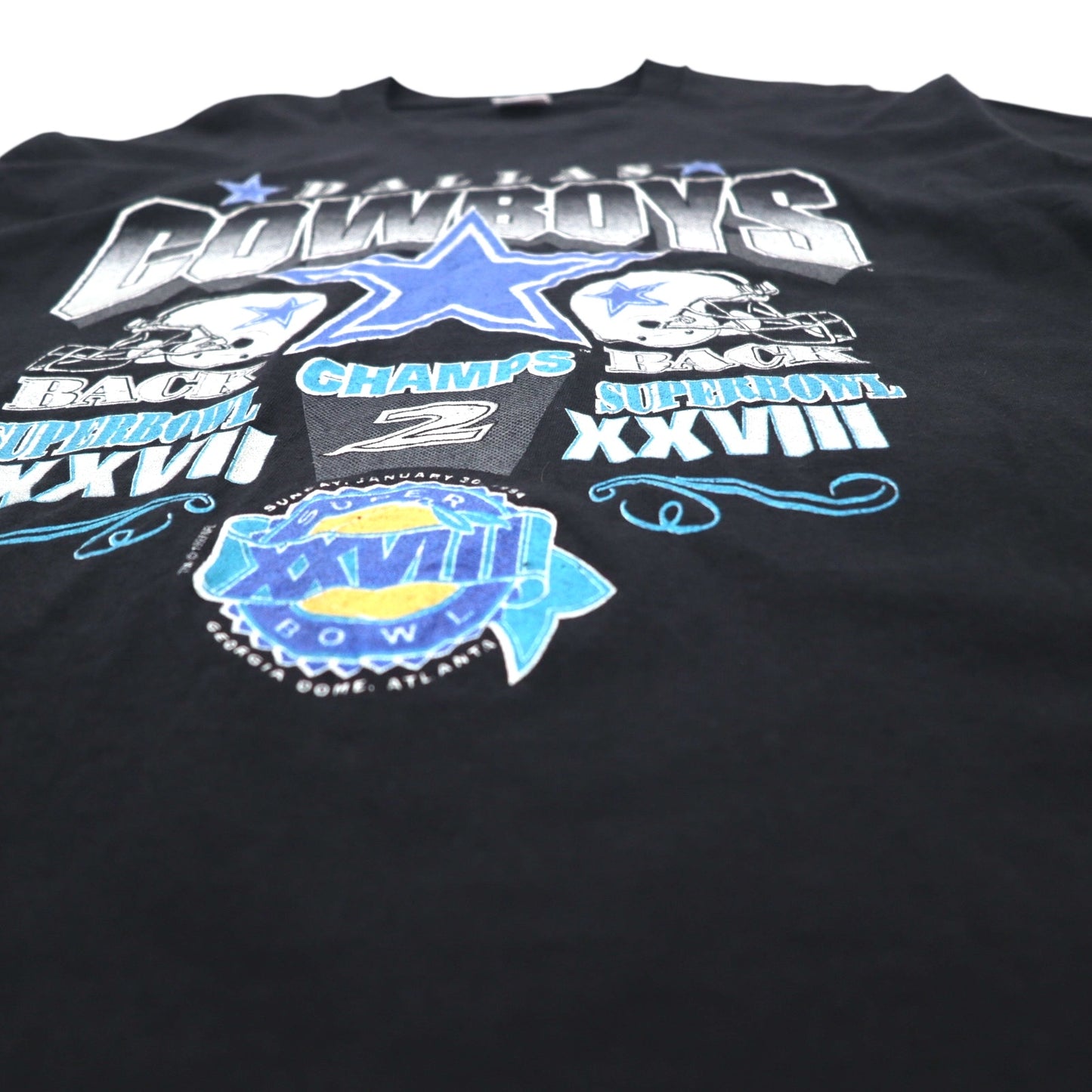 Vintage 90s USA Made T-Shirt anvil 90s USA Made NFL Print T-Shirt XL Black DALLAS COWBOYS