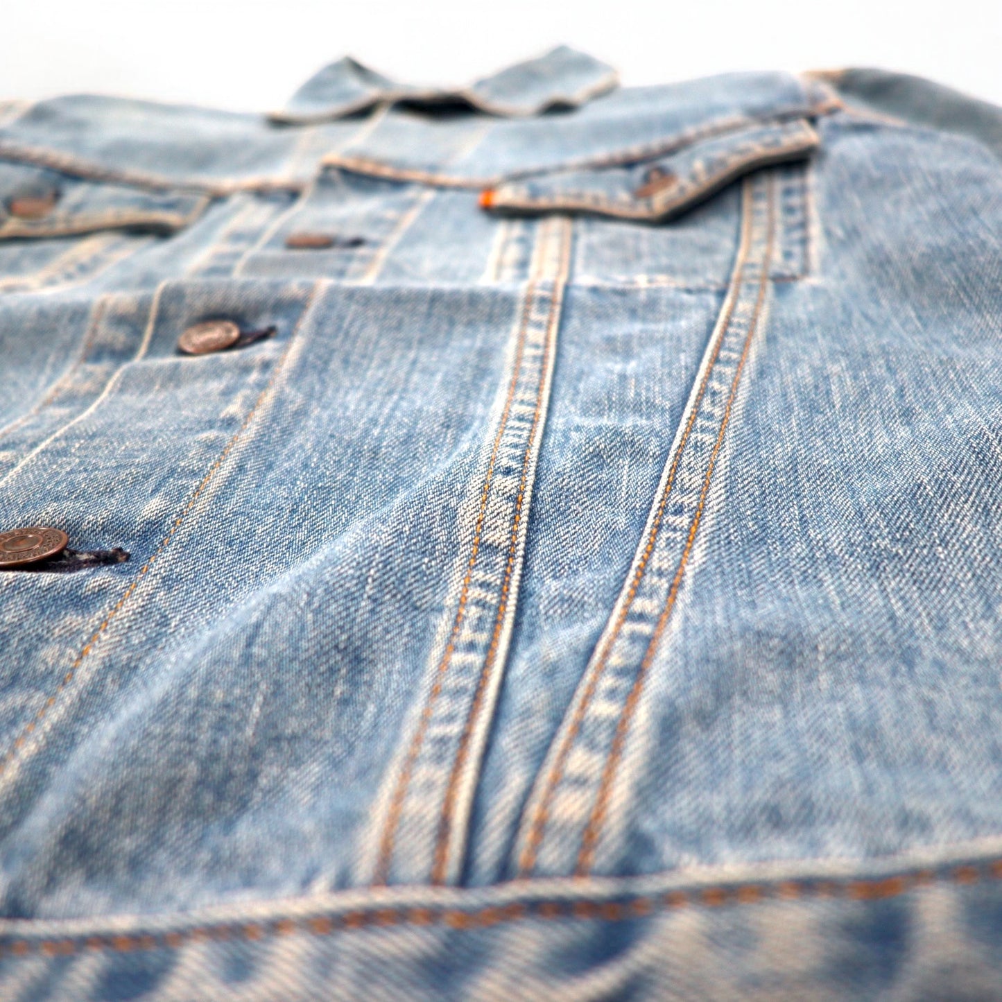 LEVI'S VINTAGE CLOTHING ( LVC ) USA製 1970年代 復刻 3rdタイプ デニムジャケット Gジャン M ブルー オレンジタブ 72351-0003