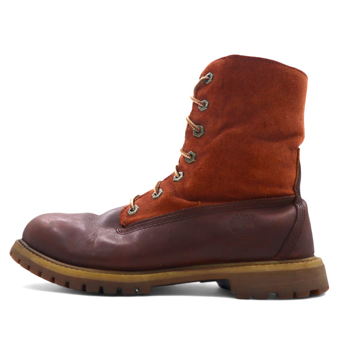 TIMBERLAND ワークブーツ 24.5cm ブラウン レザー スエード WATERPROOF 防水