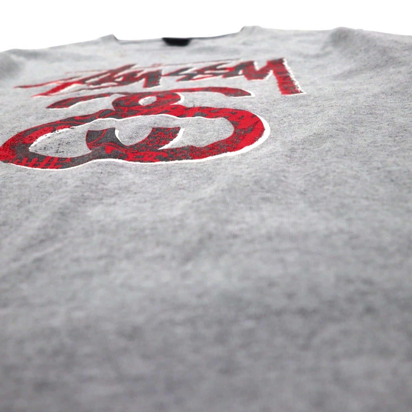 STUSSY シャネルロゴ プリント Tシャツ S グレー コットン メキシコ製