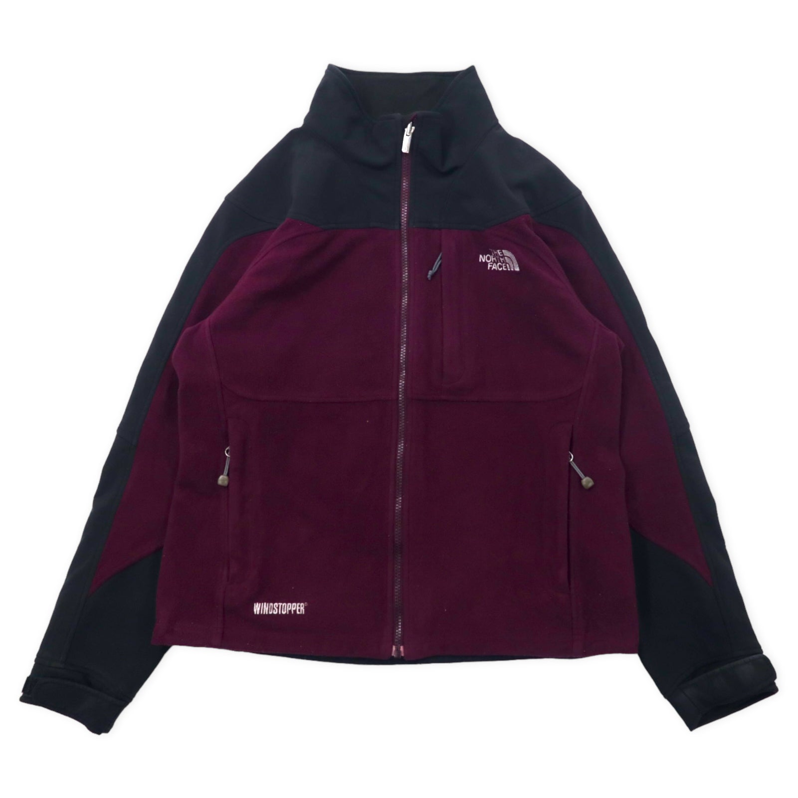 THE NORTH FACE FLEECE Jacket M purple black polyester logo