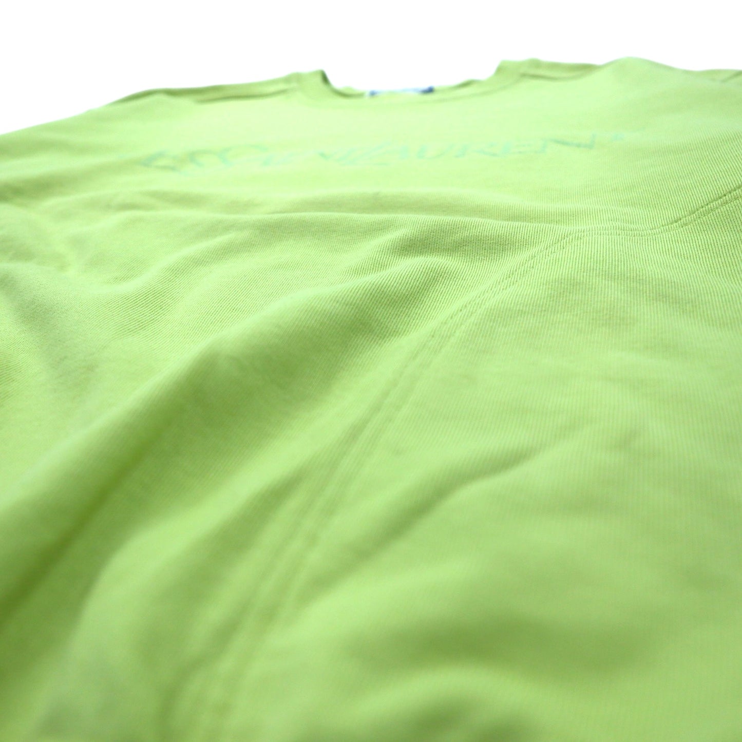 YVES SAINT LAURENT オールド YSLロゴ スウェット M グリーン サイドポケット 日本製