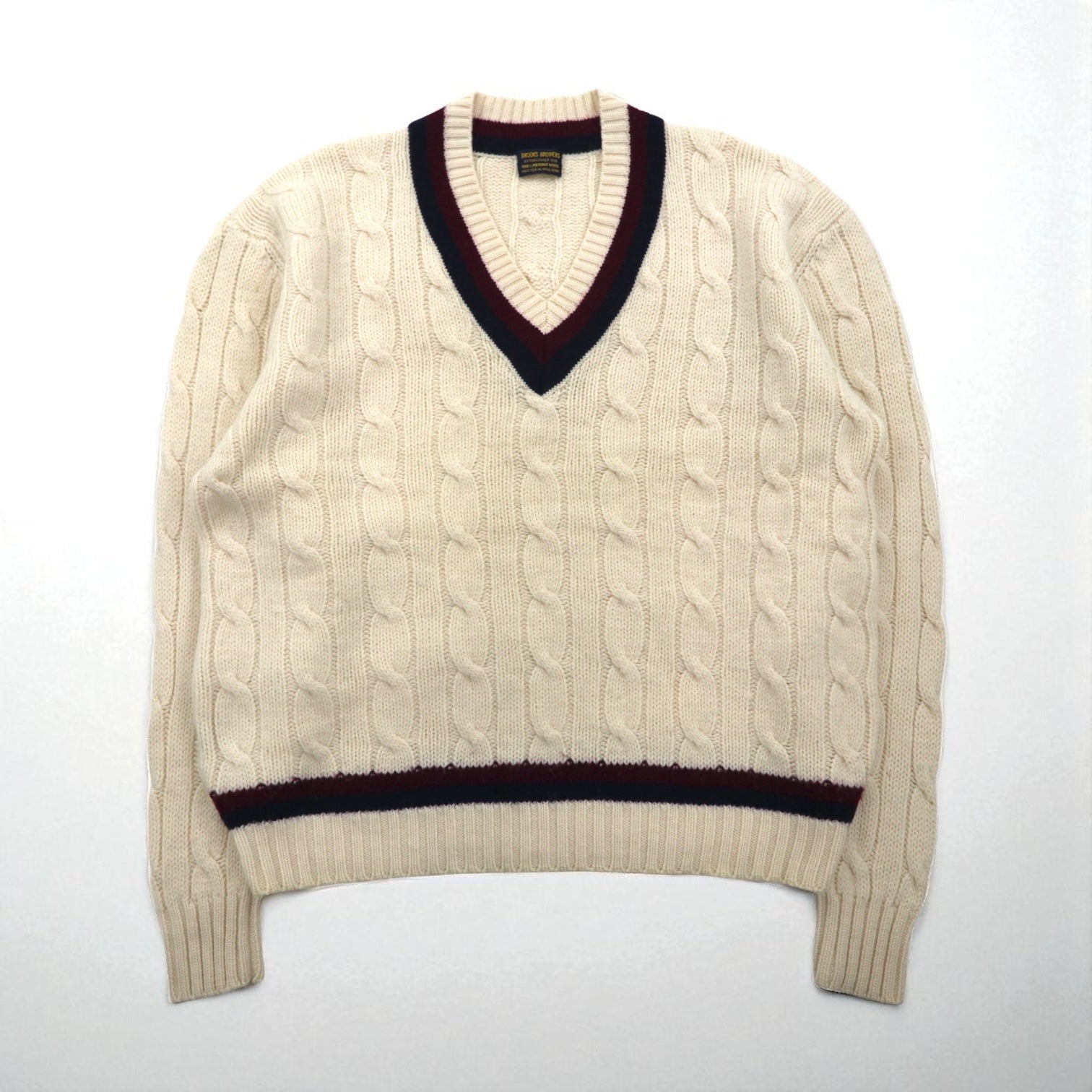 Brooks Brothers 90年代 チルデン ニット Vネック セーター XL オフ 