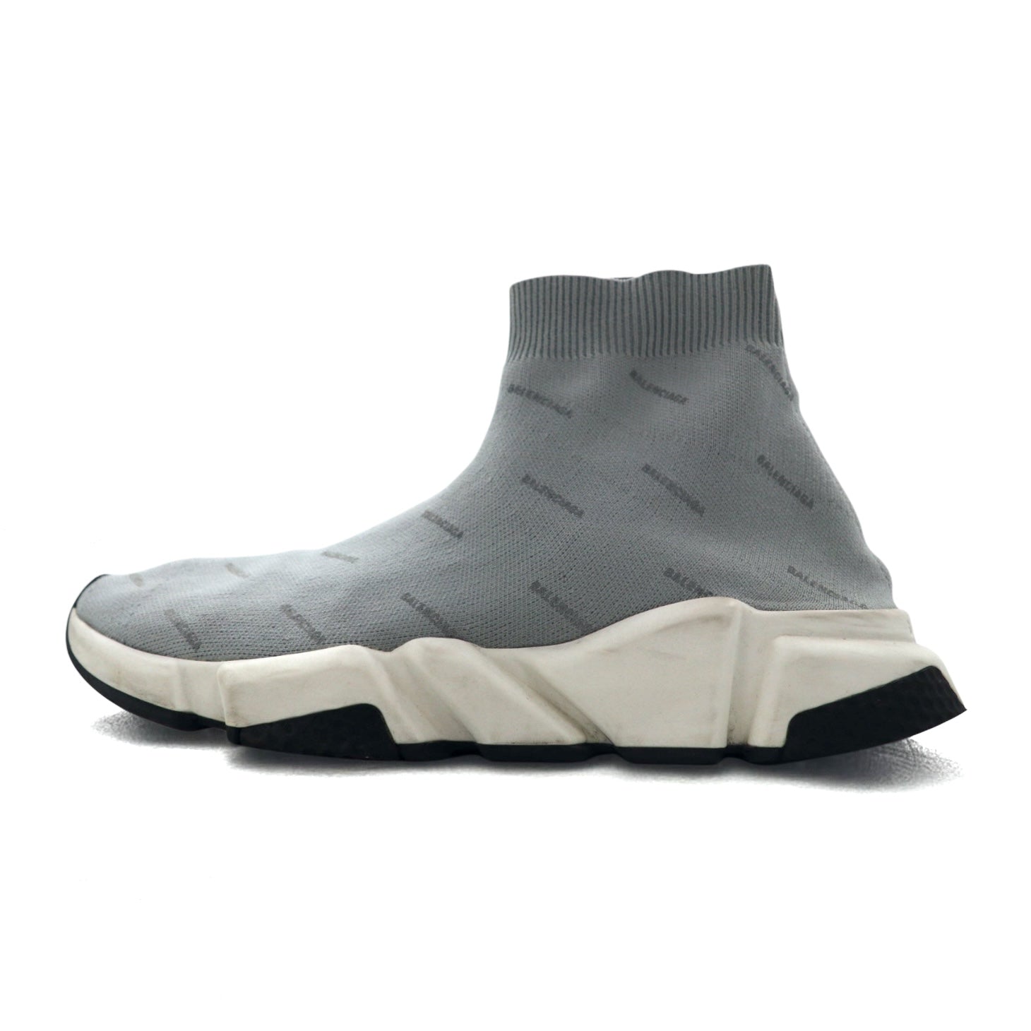BALENCIAGA Speed Trainer Reflective Sneakers US9 Gray Socks 512527