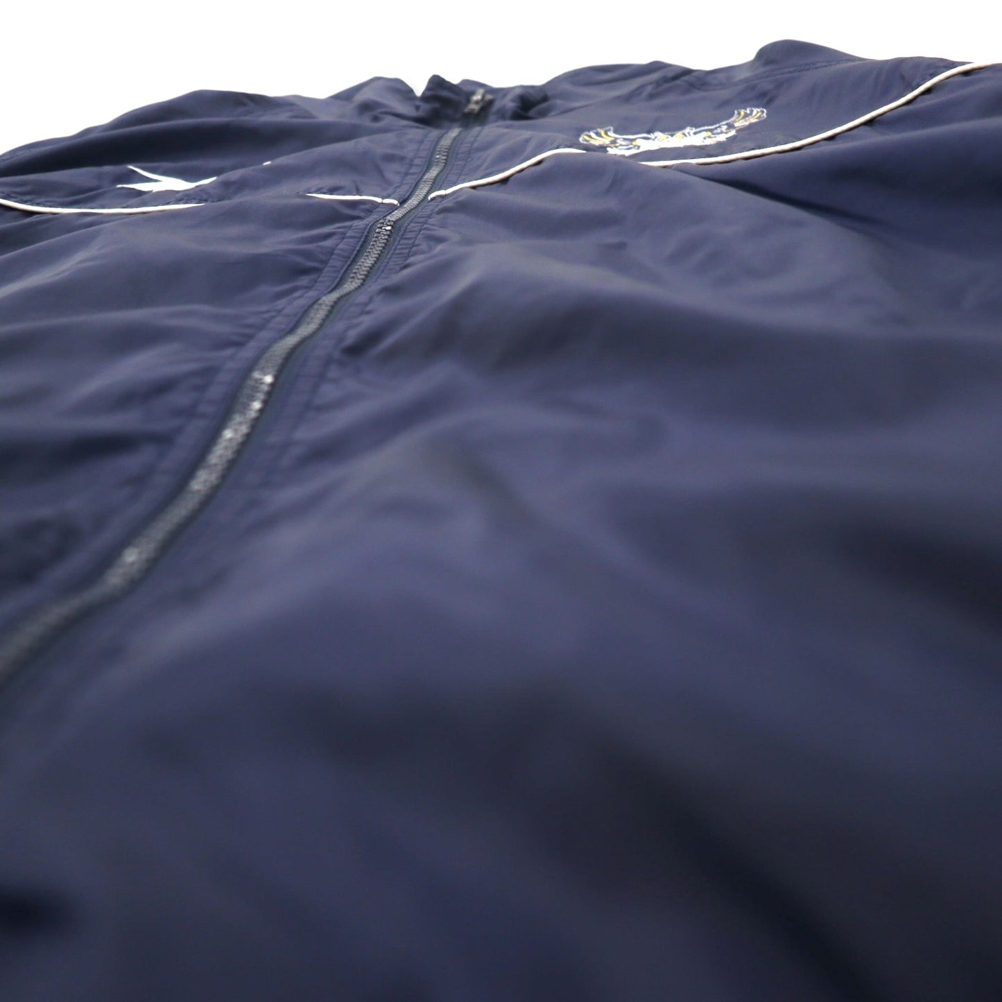 Reebok 00s nylon jacket, XL, navy, vector logo embroidery, big size