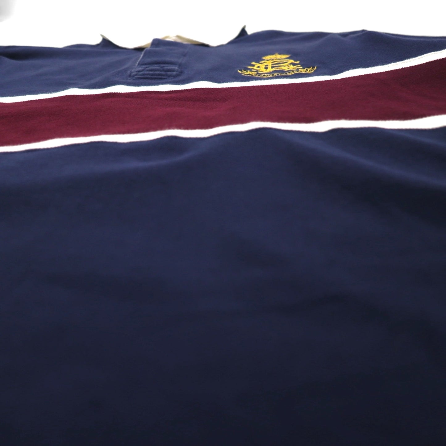 Polo by Ralph Lauren 90s Line Design Polo Shirt, Size 3XL, Navy, Pique, Embroidered Emblem Logo