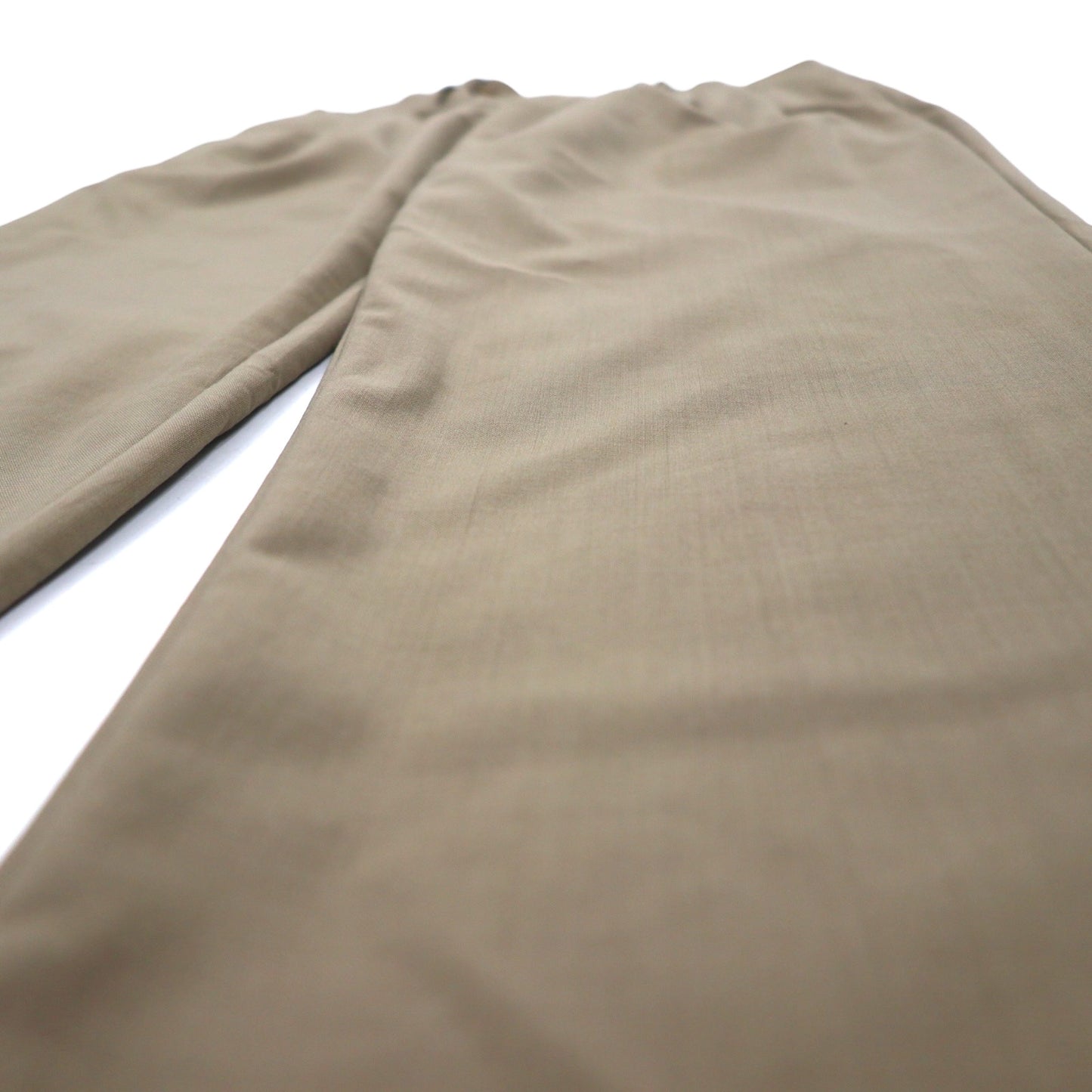 LAUREN RALPH LAUREN タック スラックスパンツ 34 ベージュ ウール HIGH PERFORMANCE WOOL