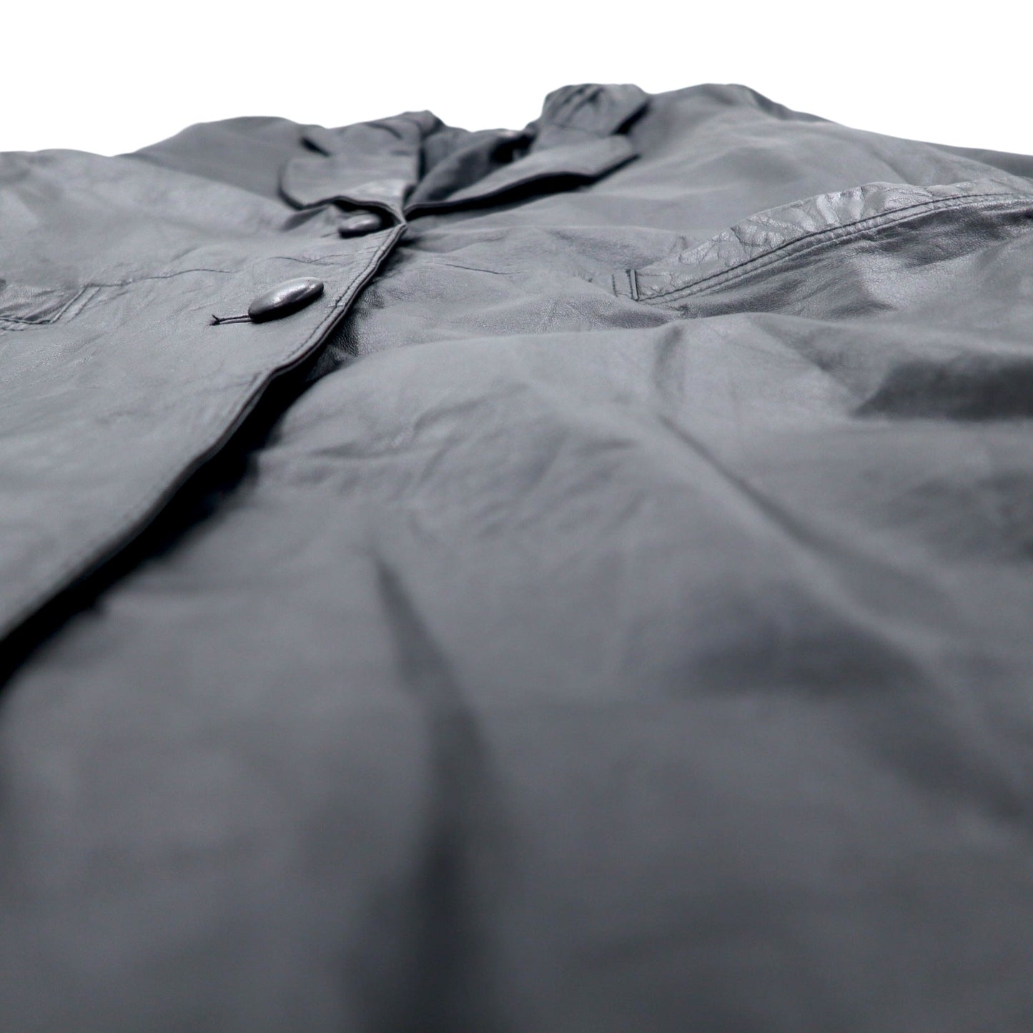 90s GLOBAL IDENTITY G-III LEATHER Chesterfield coat, M, black, leather, paisley lining