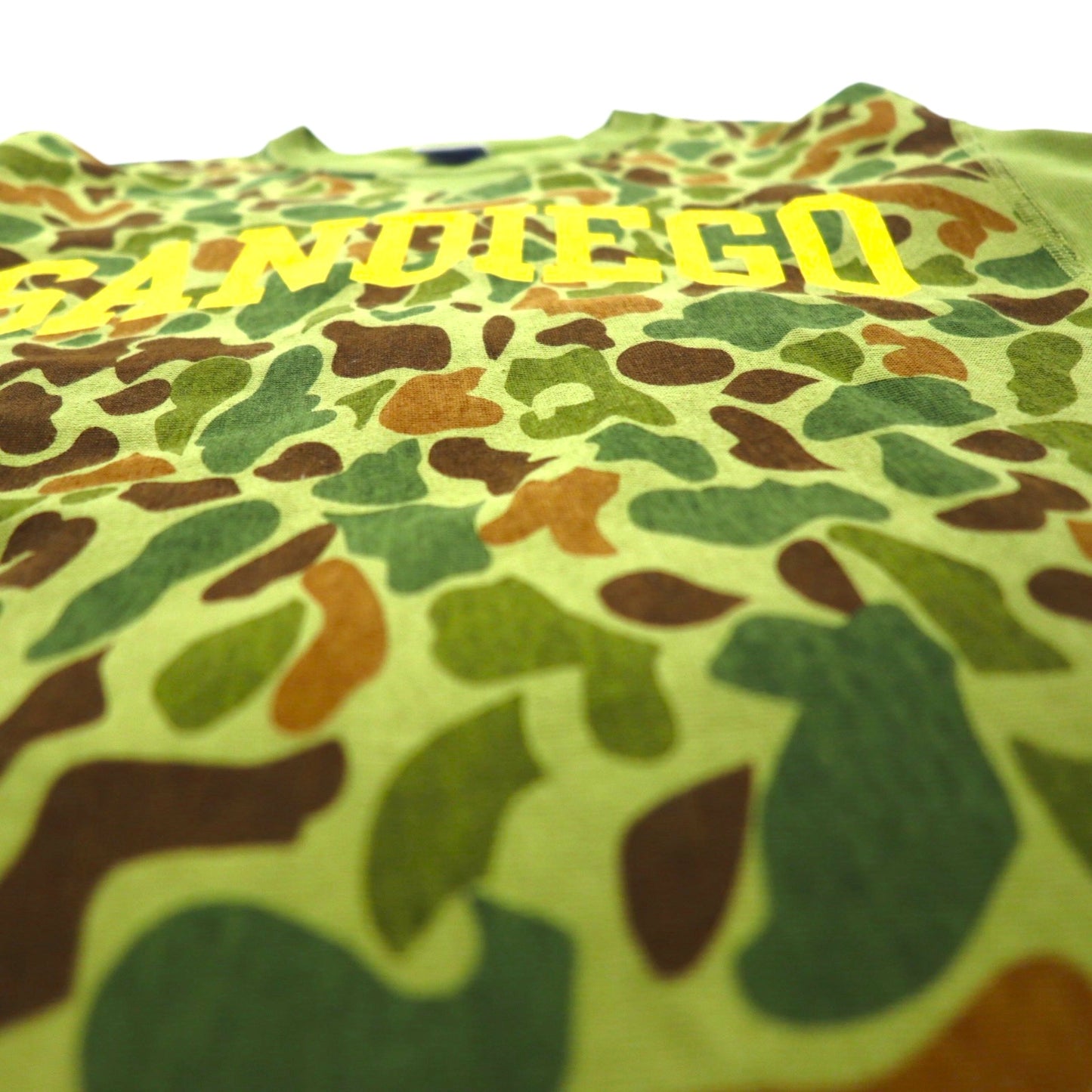 Champion リバースウィーブ REVERSE WEAVE Tシャツ L カーキ カモフラ コットン SANDIEGO アーチロゴ