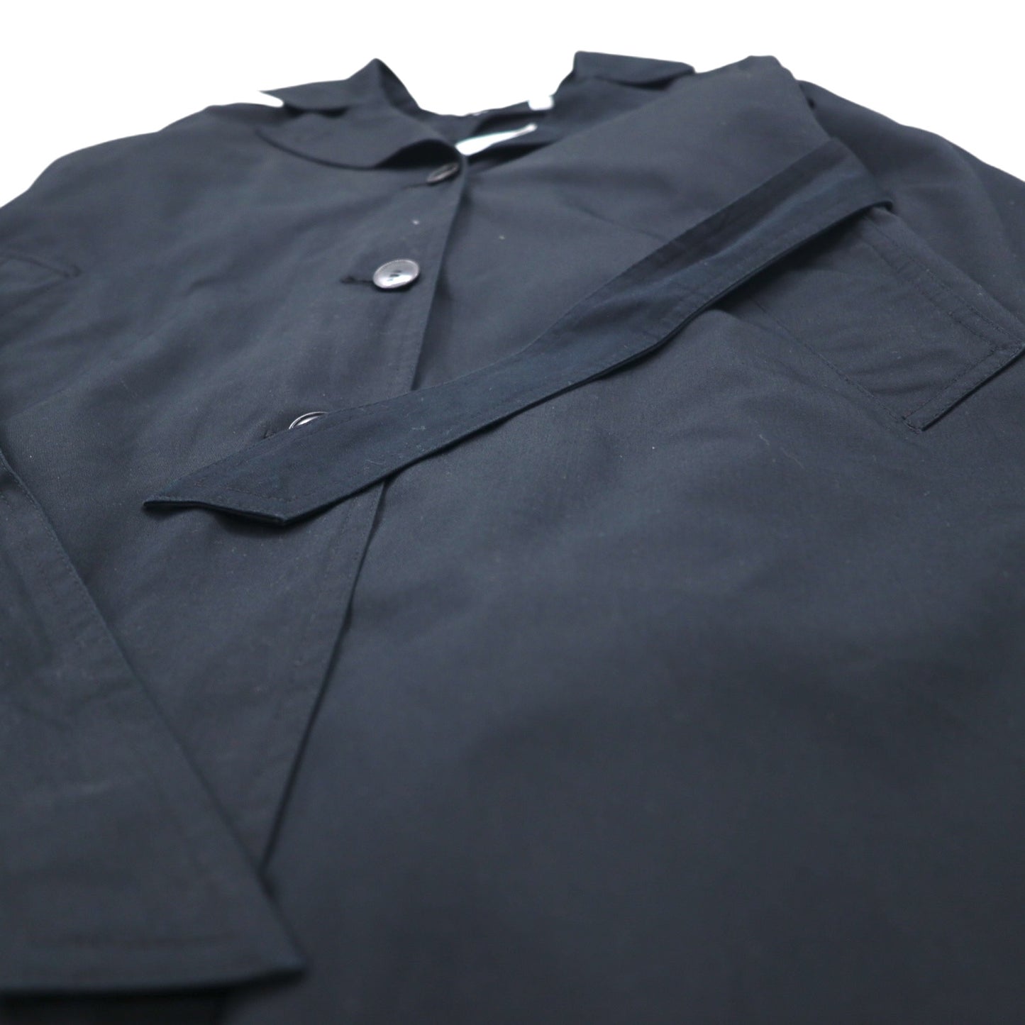 TOWNE BY LONDON FOG 90年代 フード着脱式 トレンチコート M ブラック ポリエステル コットン ライナー着脱式