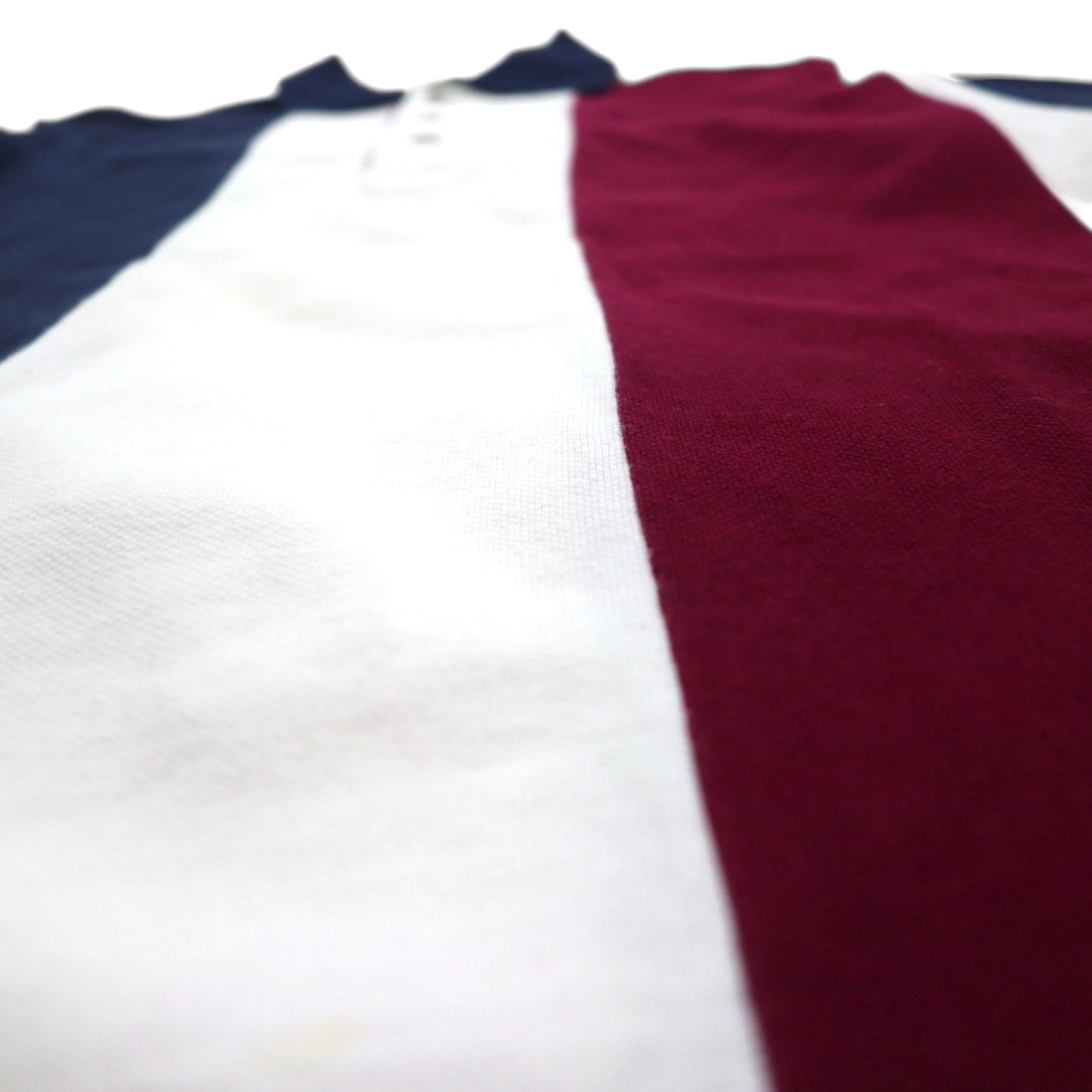 FRED PERRY ポロシャツ M マルチカラー ストライプ コットン 鹿の子 ワンポイントロゴ刺繍