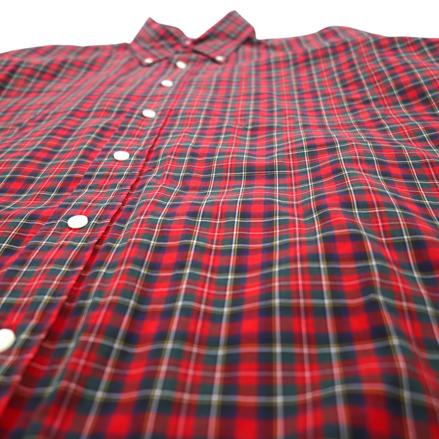 Brooks Brothers USA Tartan Check Button Down Shirt, XL, Red, Cotton