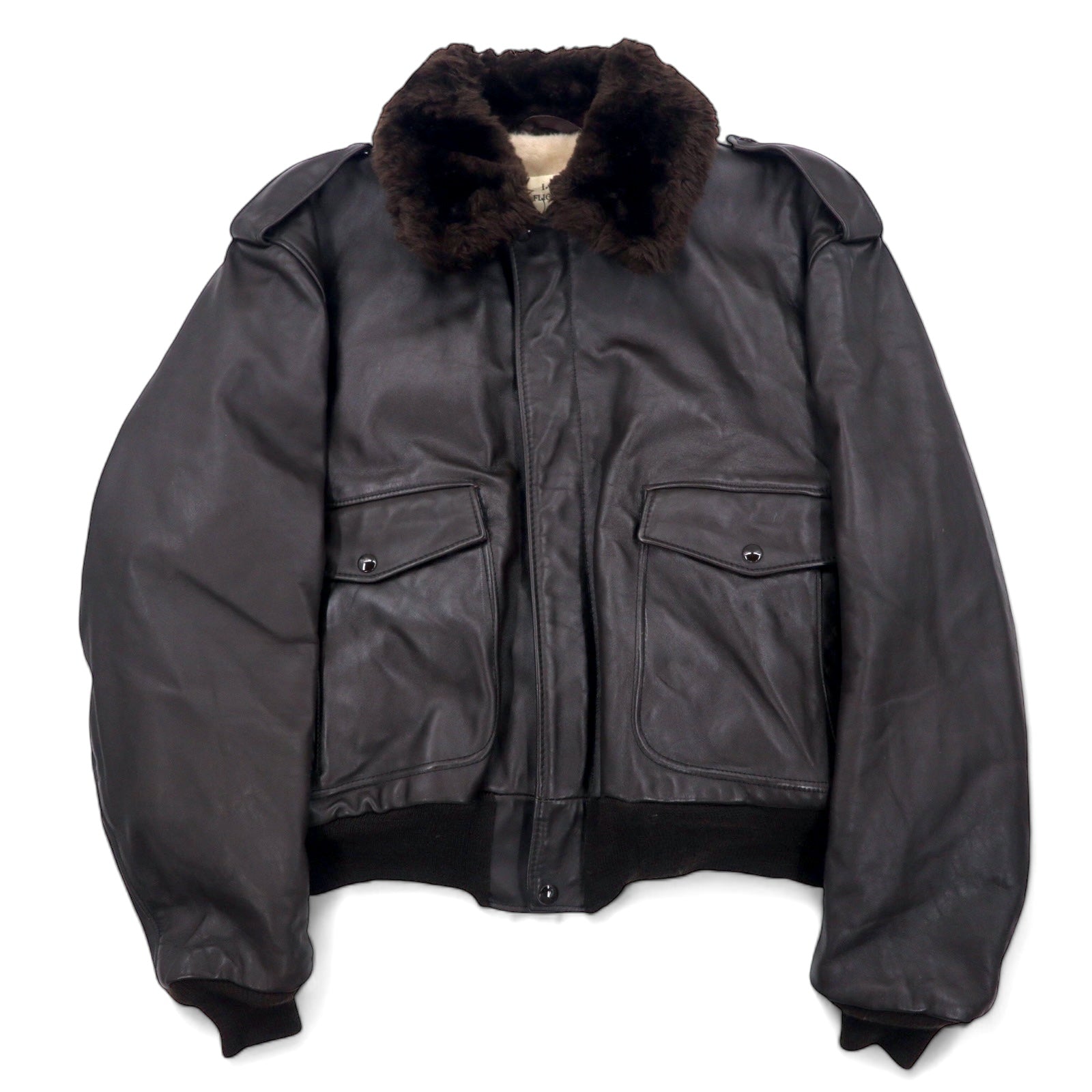 SCHOTT USA Made 80's G-1 Leather Flight Jacket 50 Brown Collar boa boa  liner I-S-674-M-S – 日本然リトテ