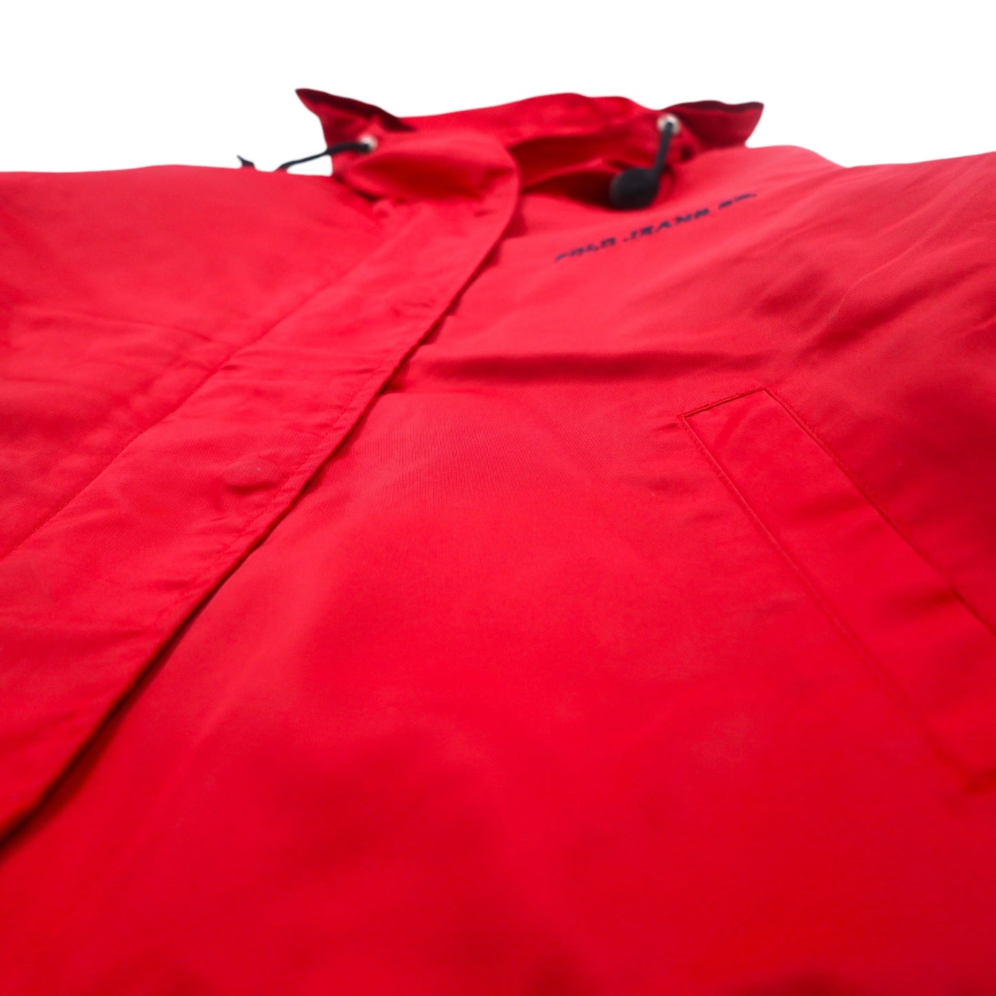 POLO JEANS CO. RALPH LAUREN 90s Hooded Nylon Jacket S Red Quilted Liner