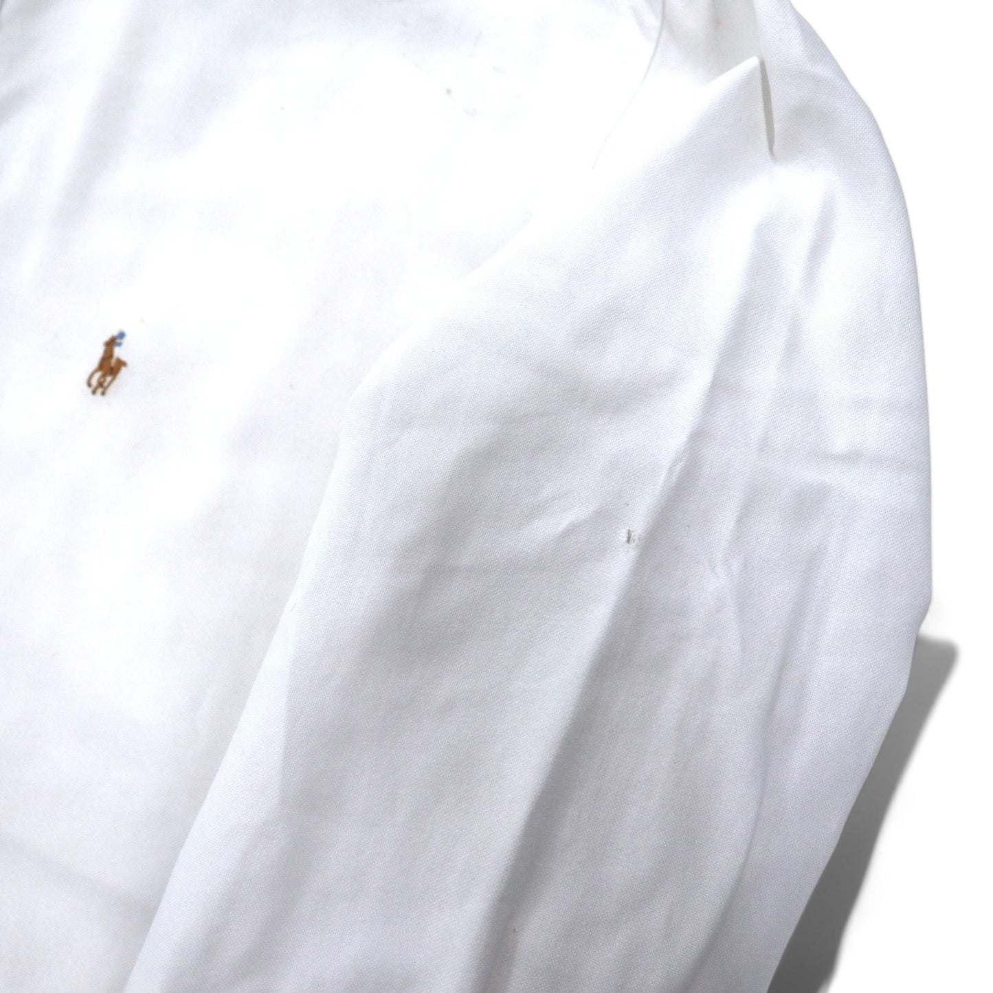 Ralph Lauren 90年代 オックスフォード ボタンダウンシャツ XL ホワイト コットン YARMOUTH スモールポニー 刺繍